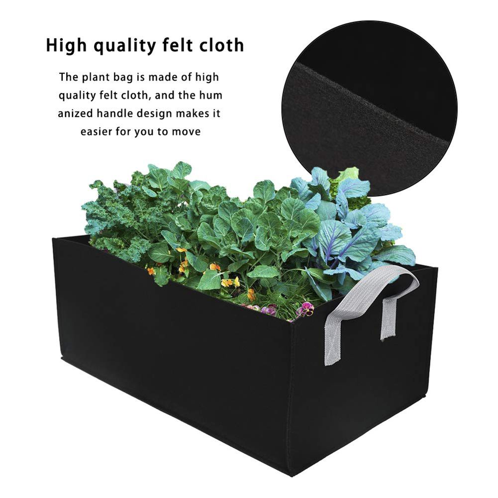 3pcs Rectangular Felt Grow Bag Garden Growing Bag Fabric Plant Container Pot view 5