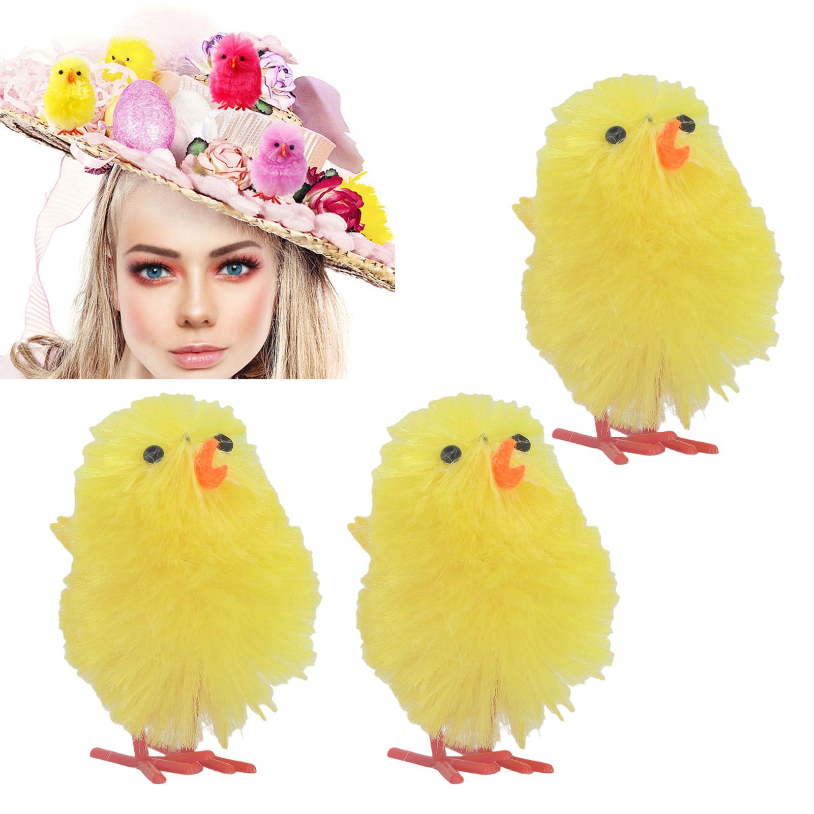 36 Pcs Mini Easter Chicks 4cm Yellow Cute Tiny Easter Chick Decoration for view 12