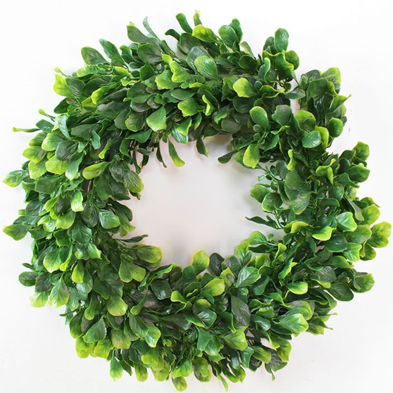 Artificial Green Leaves Wreath Front Door Wreath for Home Indoor Outdoor — image 1