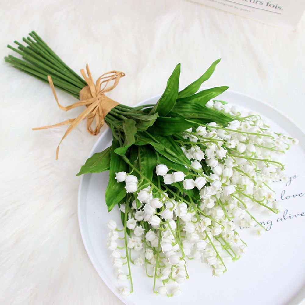 12pc Artificial Lily of The Valley High Simulation Fake Flower for Home view 2