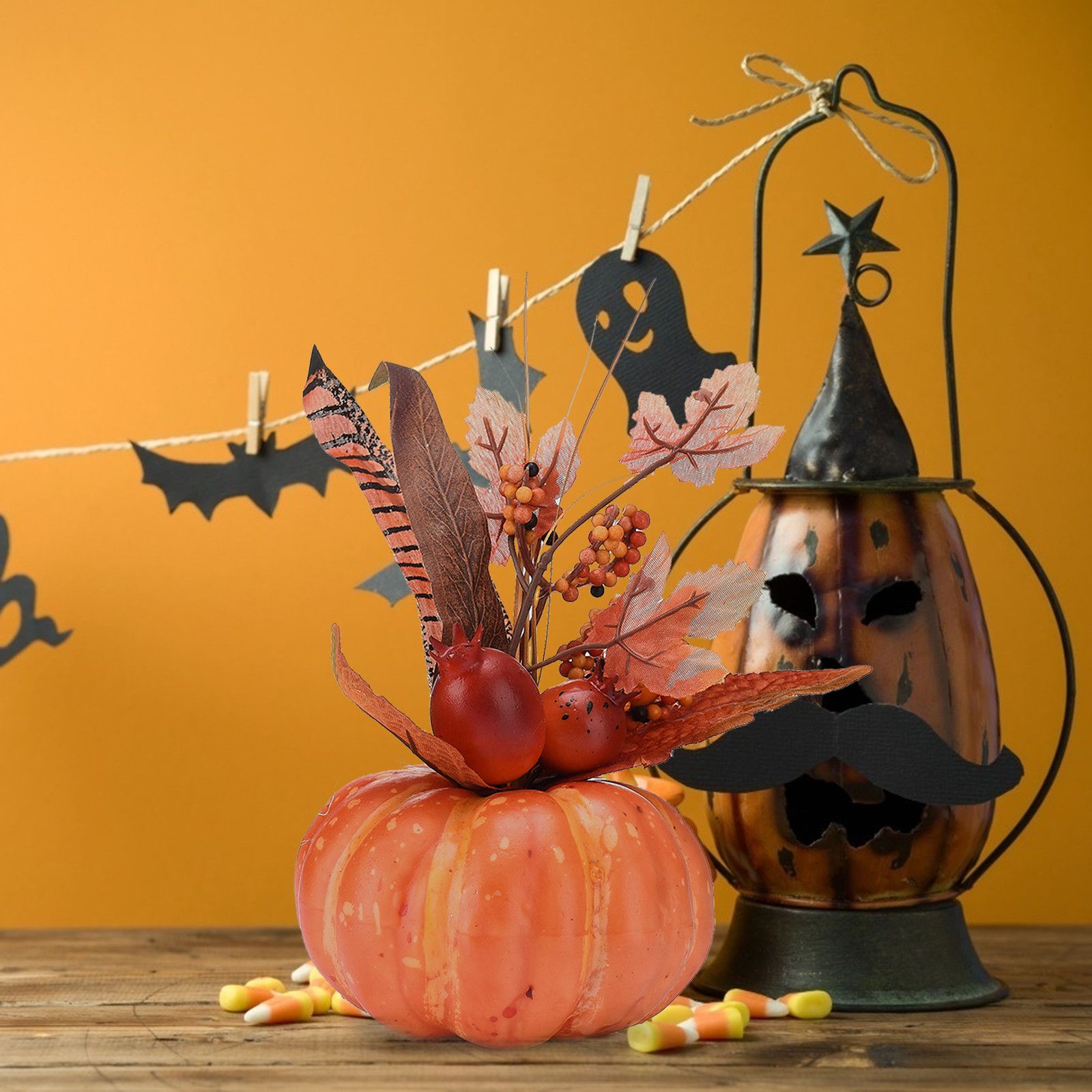Artificial Maple Leaf Pumpkin Pomegranate Realistic Photography Prop 3D Maple view 6