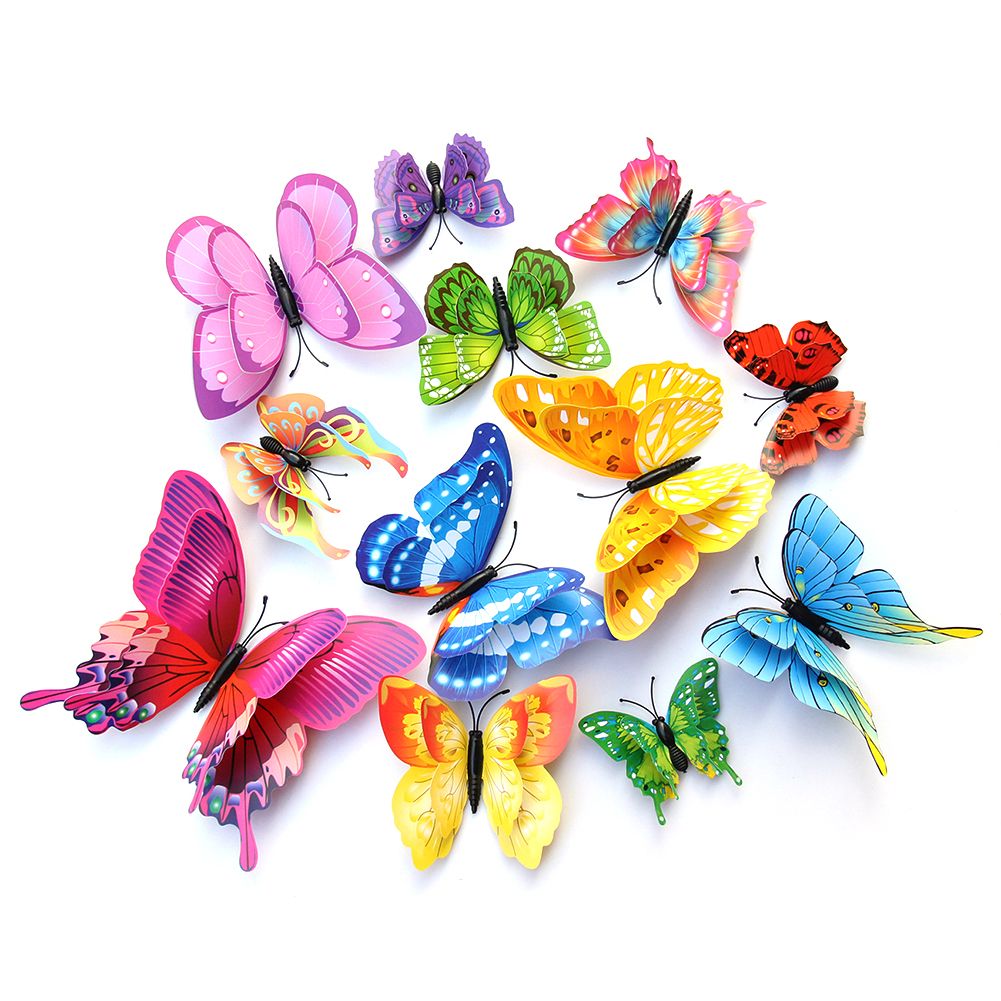 3D Butterfly Wall Sticker Double Layer Simulation PVC Butterfly Wall Decals view 2