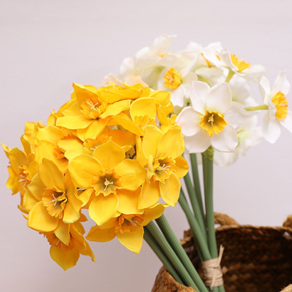 2 Bunch Artificial Daffodil Flower 40cm Length Artificial Flower Bouquet Home view 4