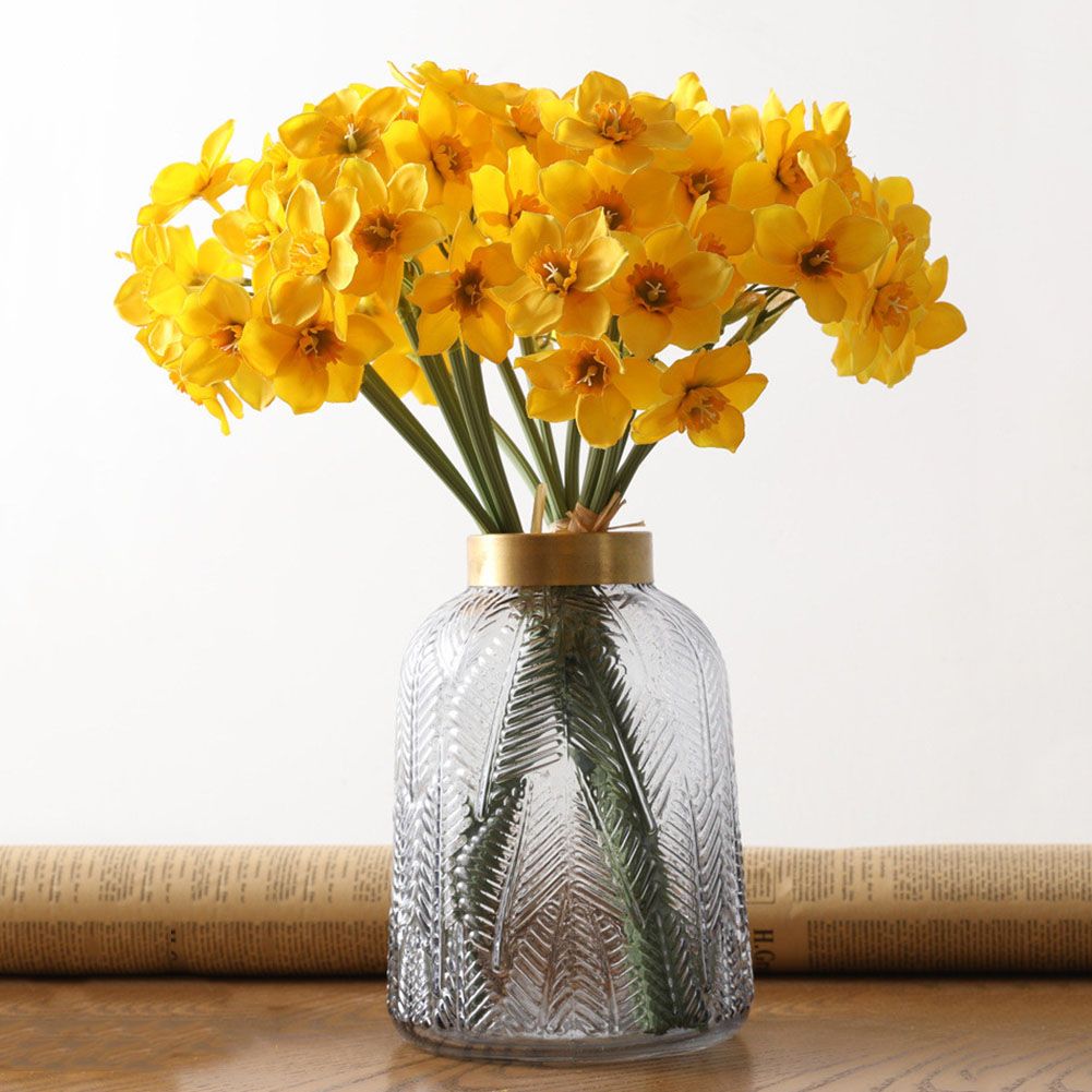 2 Bunch Artificial Daffodil Flower 40cm Length Artificial Flower Bouquet Home view 5