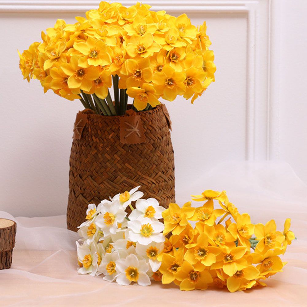 2 Bunch Artificial Daffodil Flower 40cm Length Artificial Flower Bouquet Home view 6