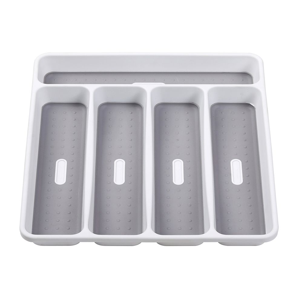 5 Compartments Cutlery Organizer Plastic Knife Fork Storage Tray Cutlery Tray view 2