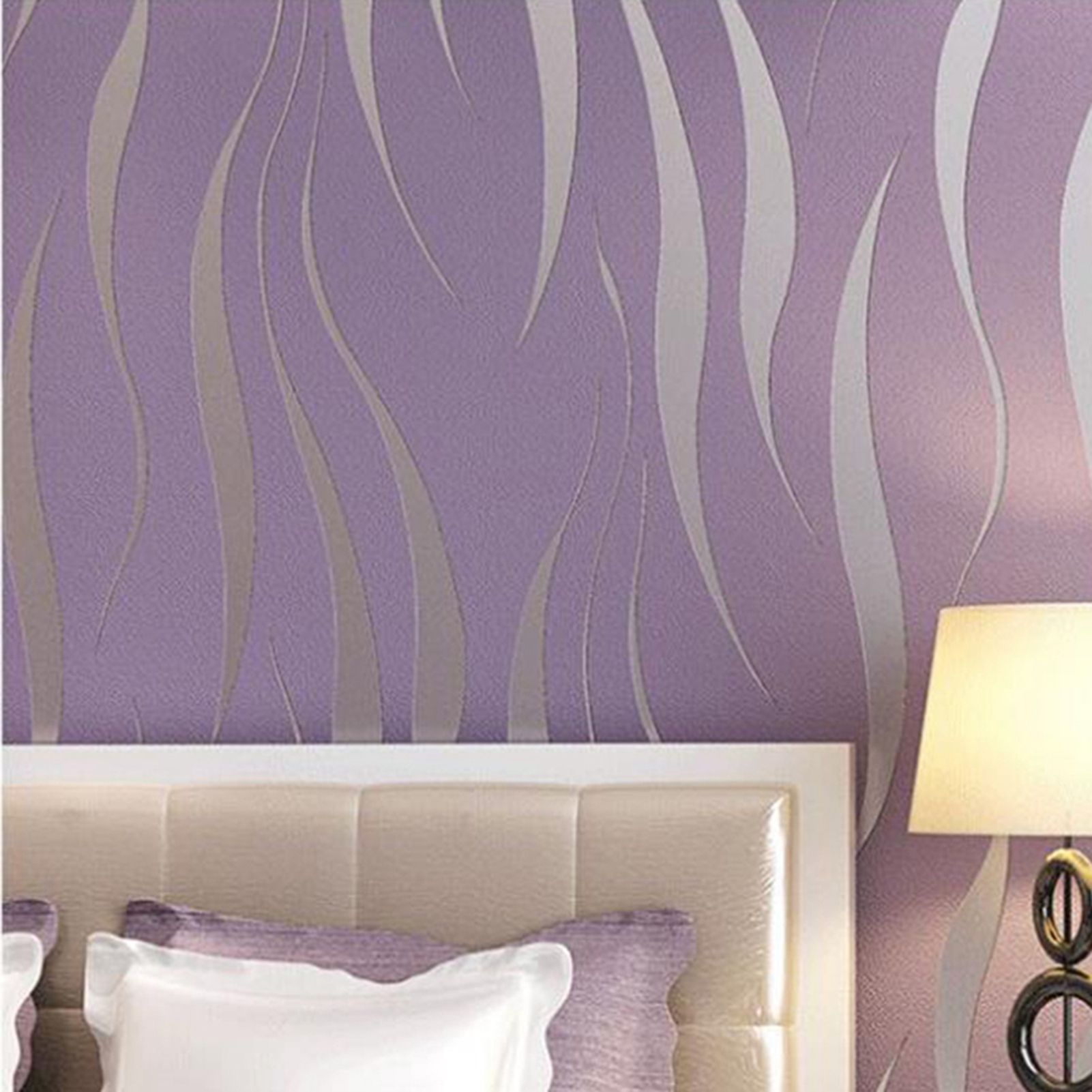 3D Embossed Wallpaper Modern Non Woven Bedroom Living Room Background Wallpaper — image 1