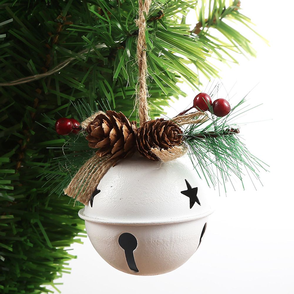 6Pcs Xmas Bell Iron Decorative Pendant Tree Door Window Hanging Home view 2