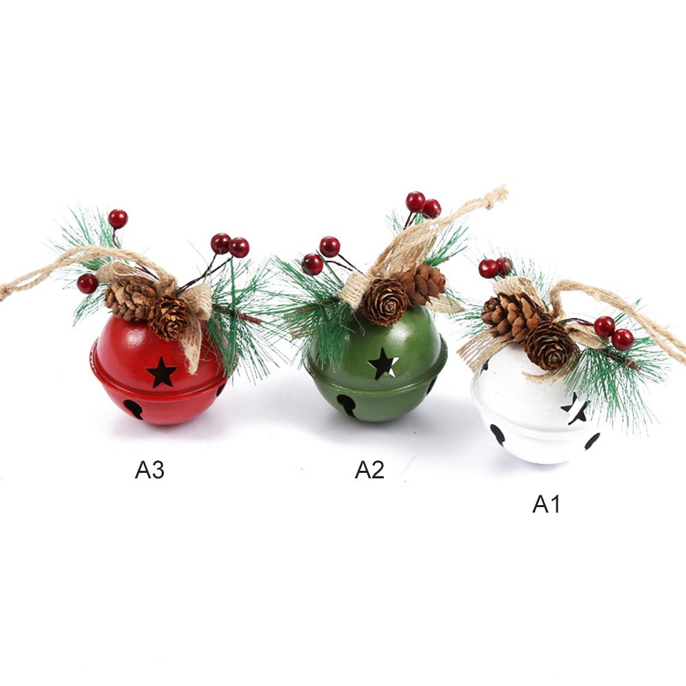 6Pcs Xmas Bell Iron Decorative Pendant Tree Door Window Hanging Home view 3
