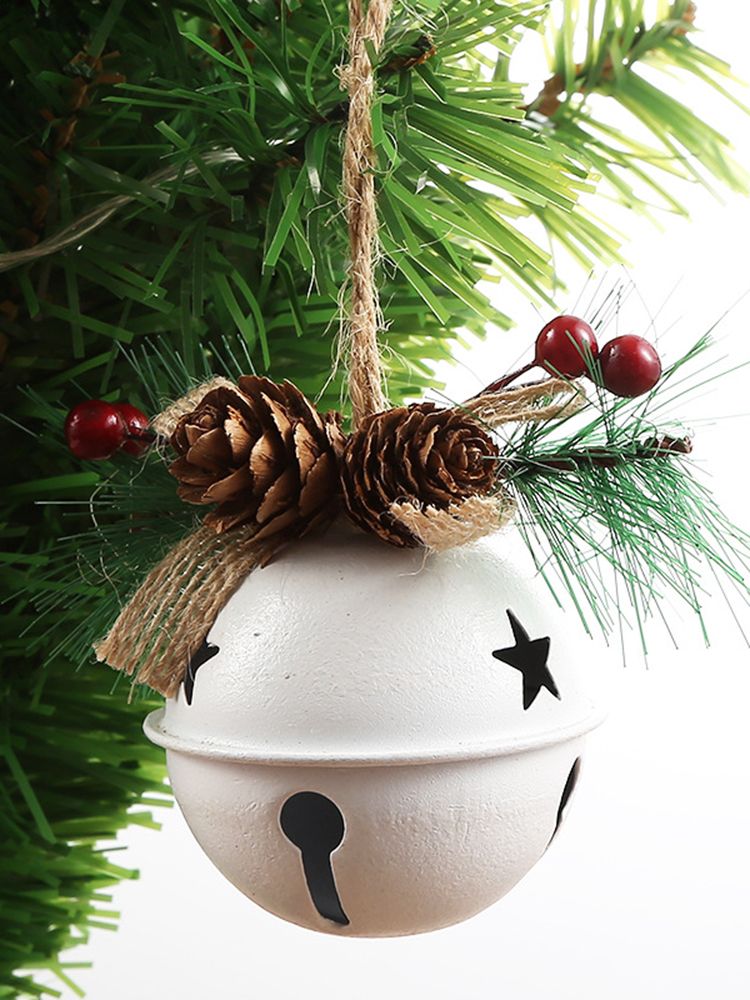 6Pcs Xmas Bell Iron Decorative Pendant Tree Door Window Hanging Home view 5