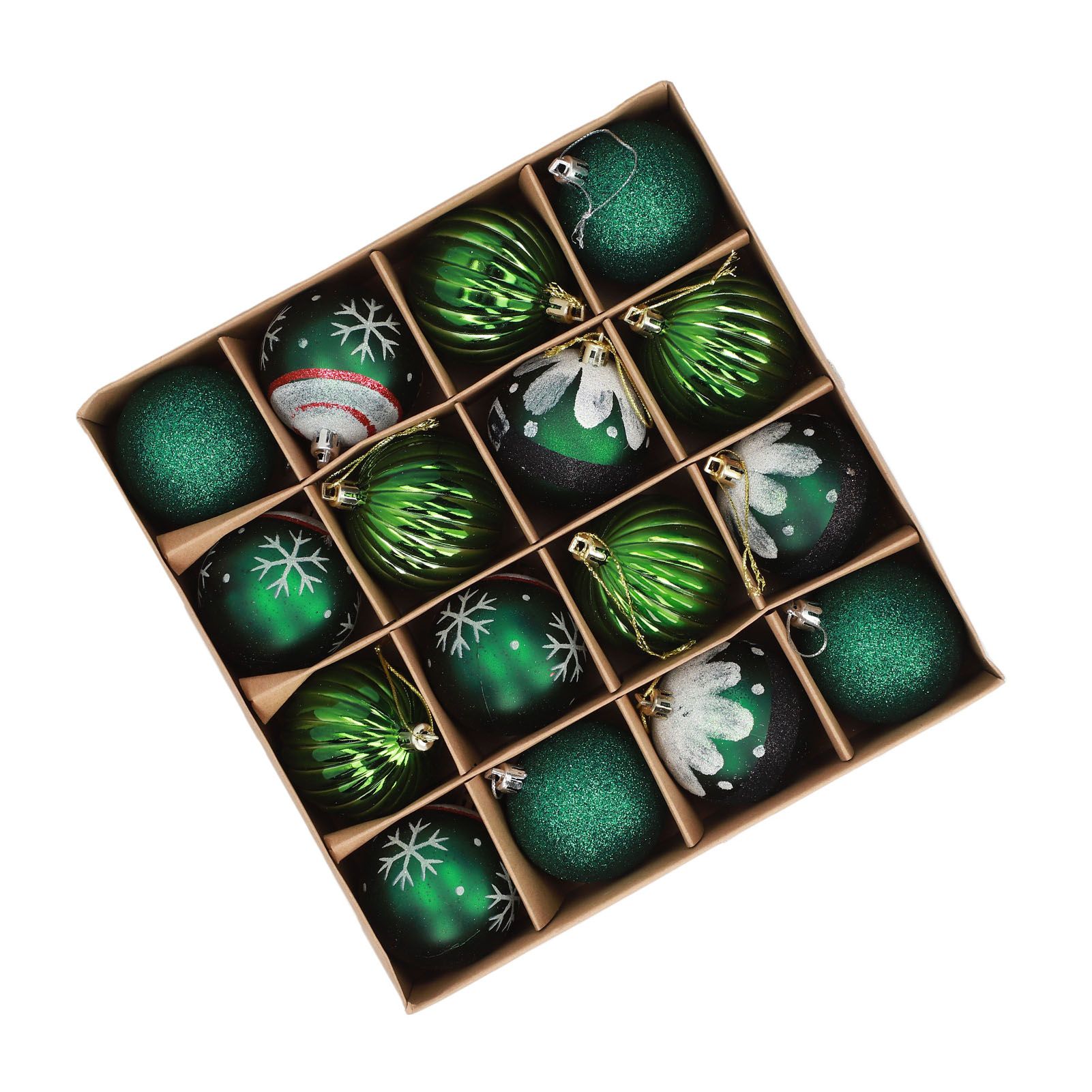 Xmas Ball Set 16 Pcs PVC Exquisite Festive Xmas Tree Hanging Balls for Home view 3
