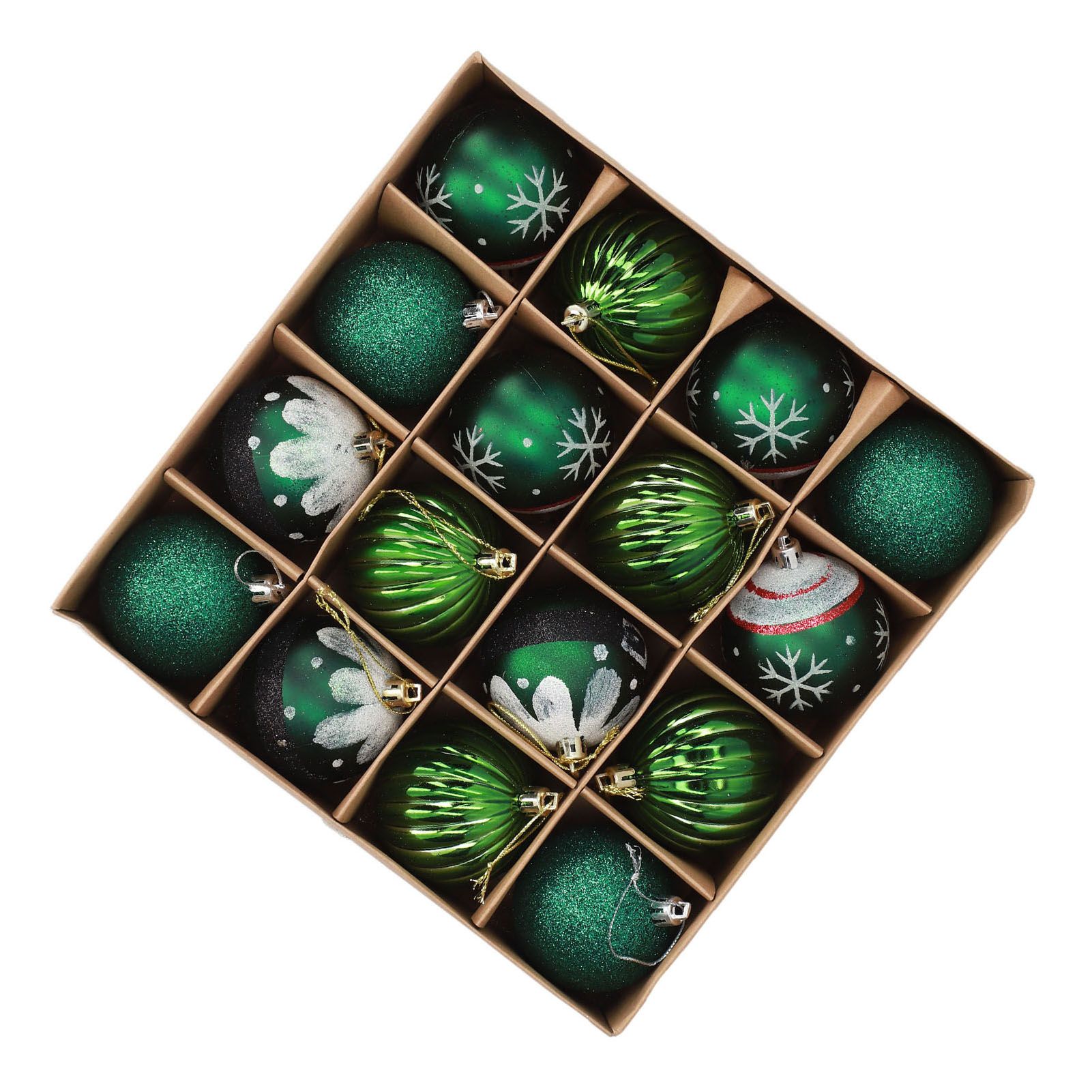 Xmas Ball Set 16 Pcs PVC Exquisite Festive Xmas Tree Hanging Balls for Home view 4