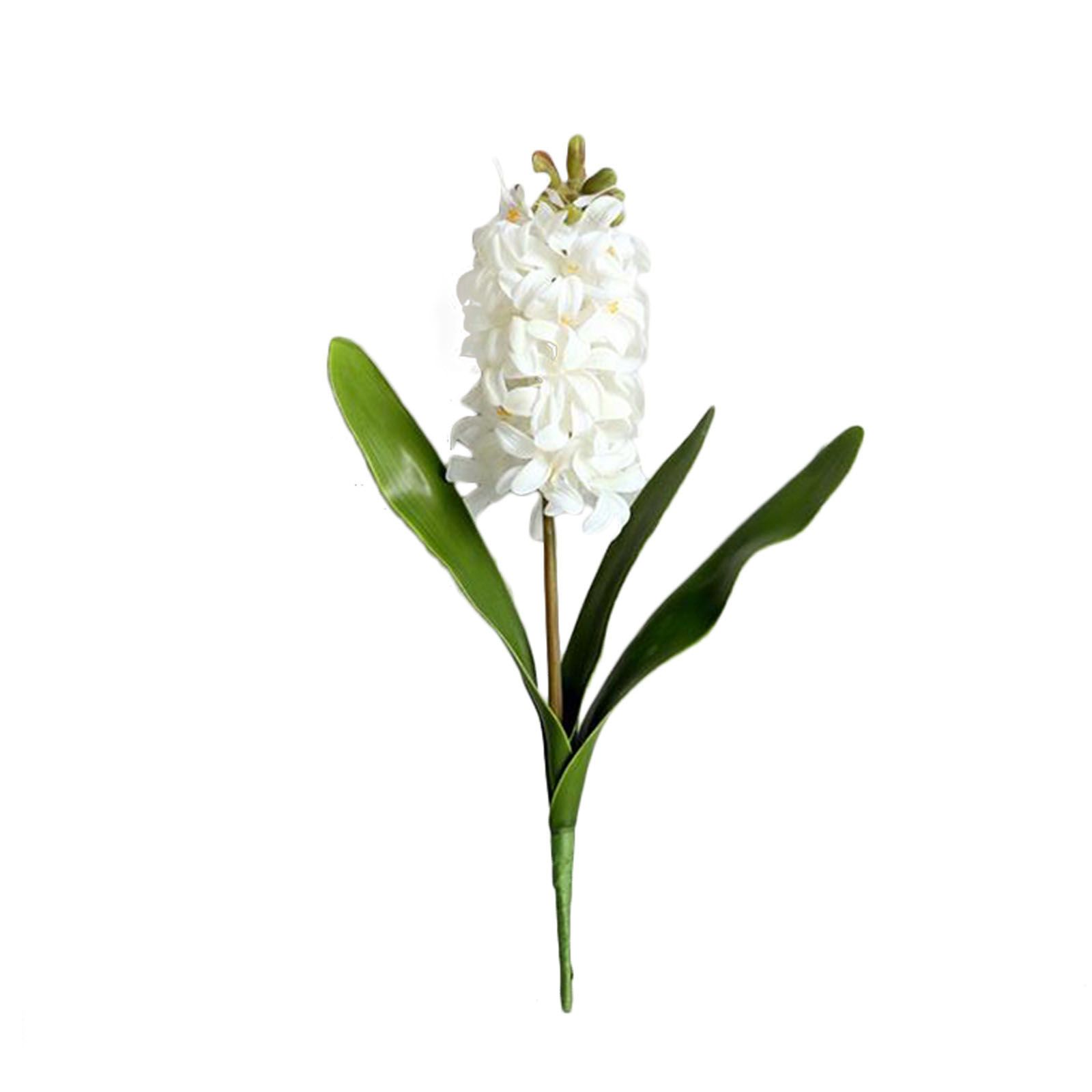 2PCS White Artificial Hyacinth Orientalis PE Multifunctional Artificial view 2