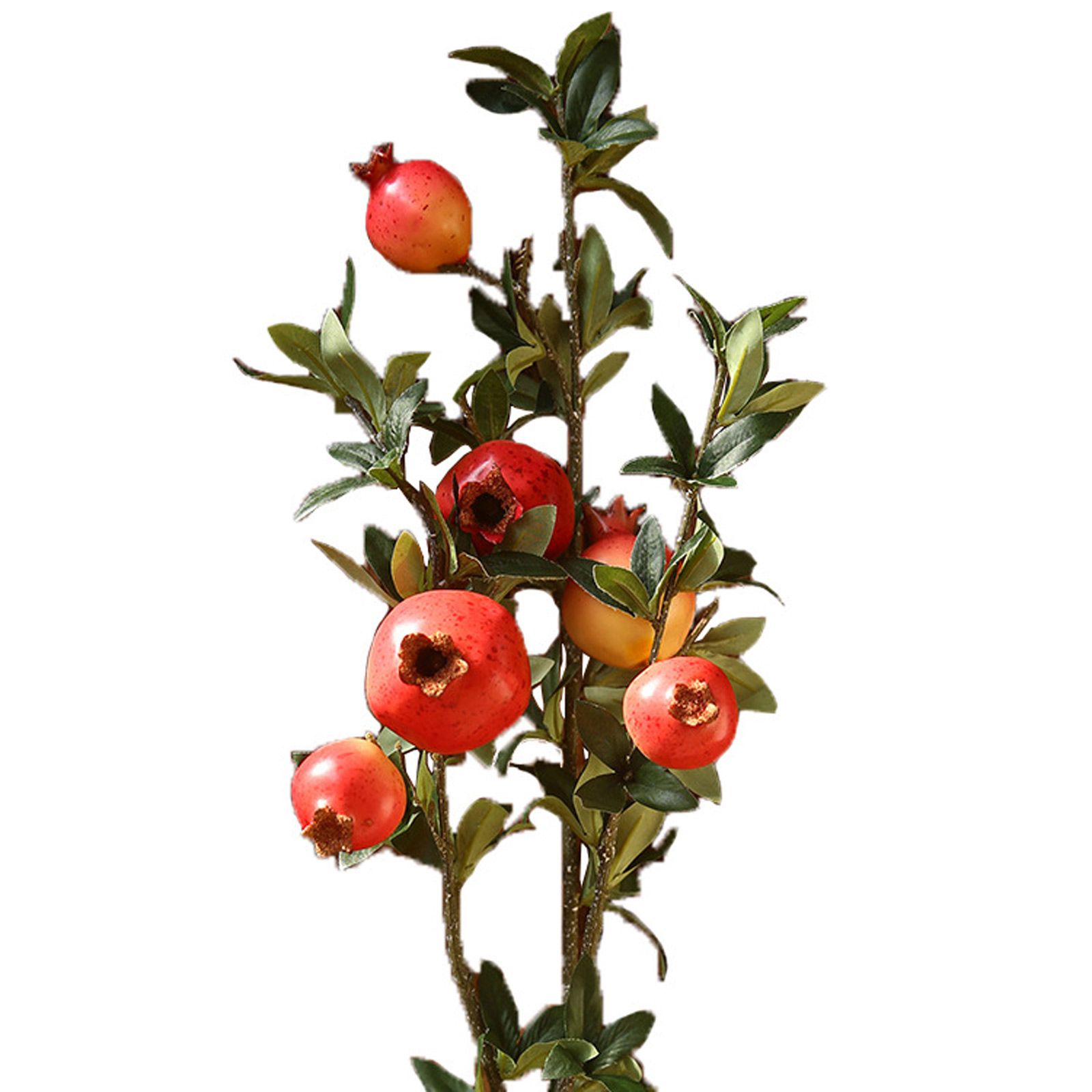 3 Pcs Artificial Pomegranate Branch 80cm Length High Simulation Faux Fruit view 3