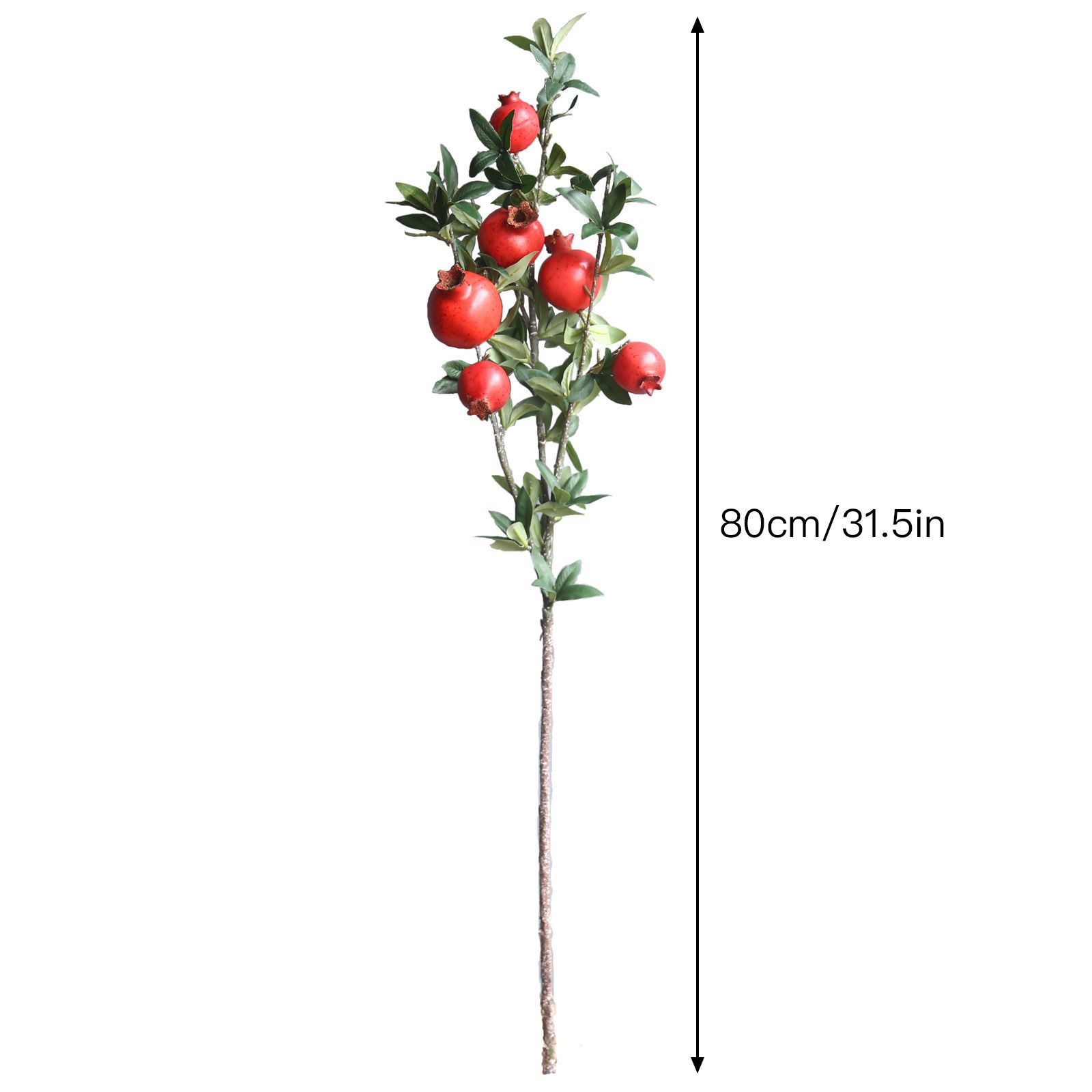 2 Pcs Artificial Pomegranate Branch 80cm Length High Simulation Faux Fruit view 6