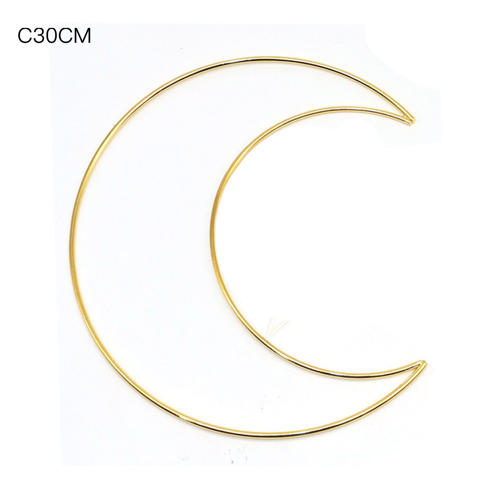 Moon Shaped Iron Ring Metal Craft Hoop for Wreath Wall Hanging Decoration — image 1