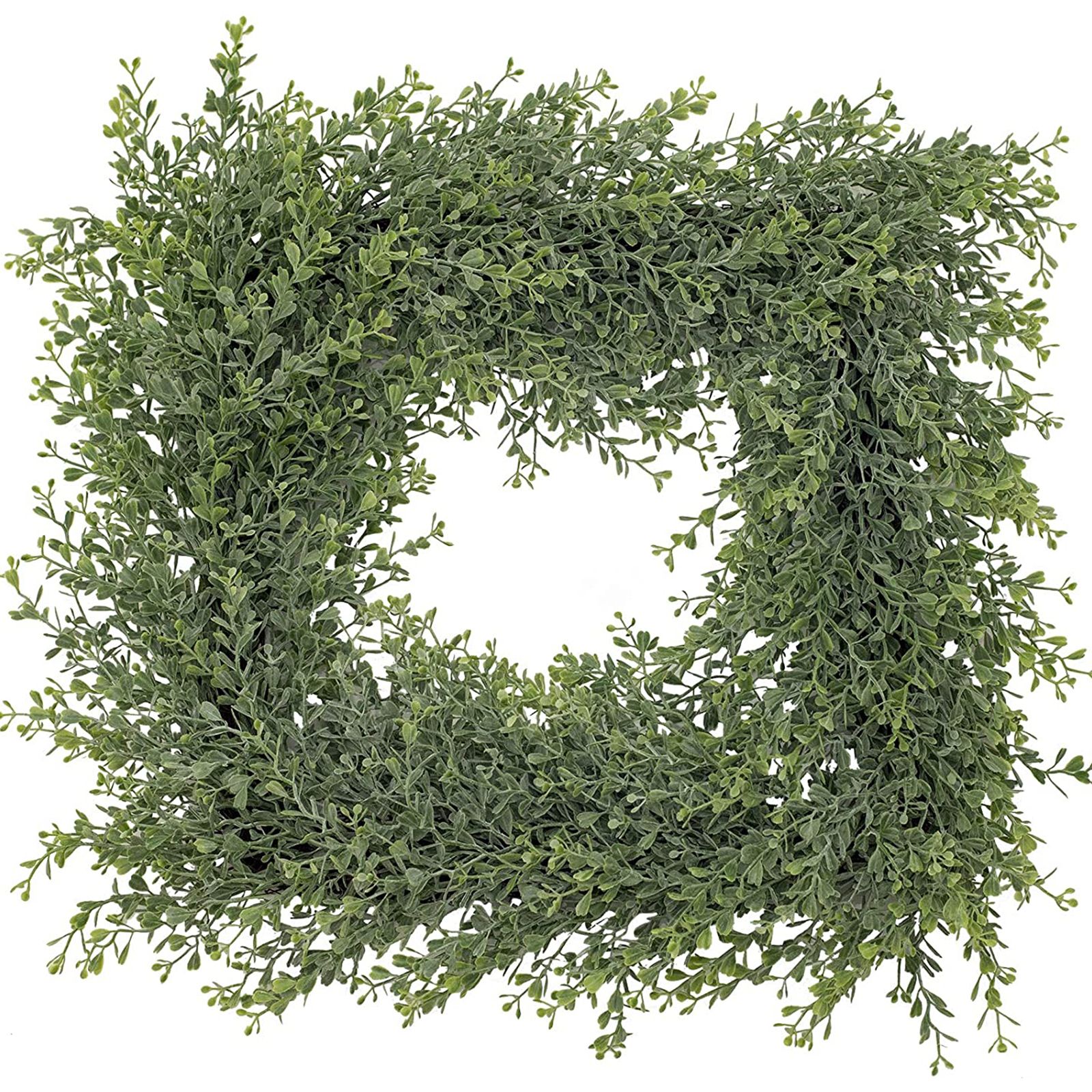 4 Pcs Squared Shape Flower Wreath Iron Ring Hanging Branches Ring for Festival view 6