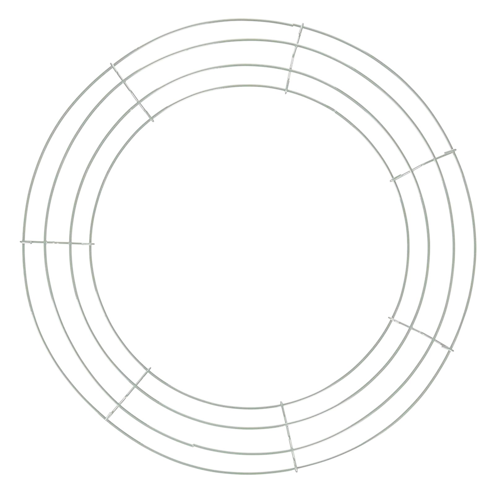 3pcs Wire Wreath Frame Round Metal Wreath Form with Ring Design for DIY Crafts view 2