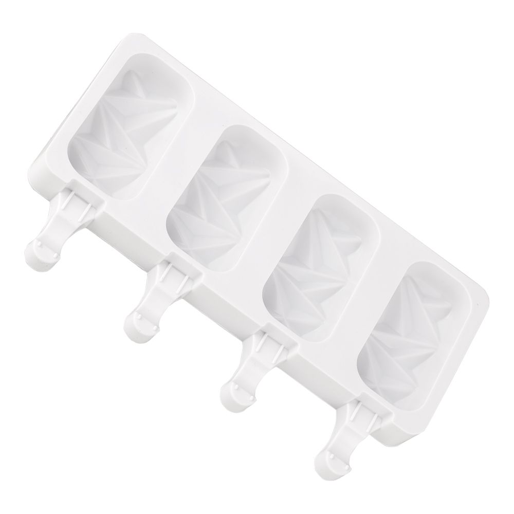 Silicone Ice Cream Mold Reusable Homemade 4 Cavities Ice Pop Mold for Home view 4