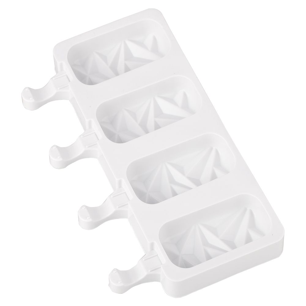Silicone Ice Cream Mold Reusable Homemade 4 Cavities Ice Pop Mold for Home view 5