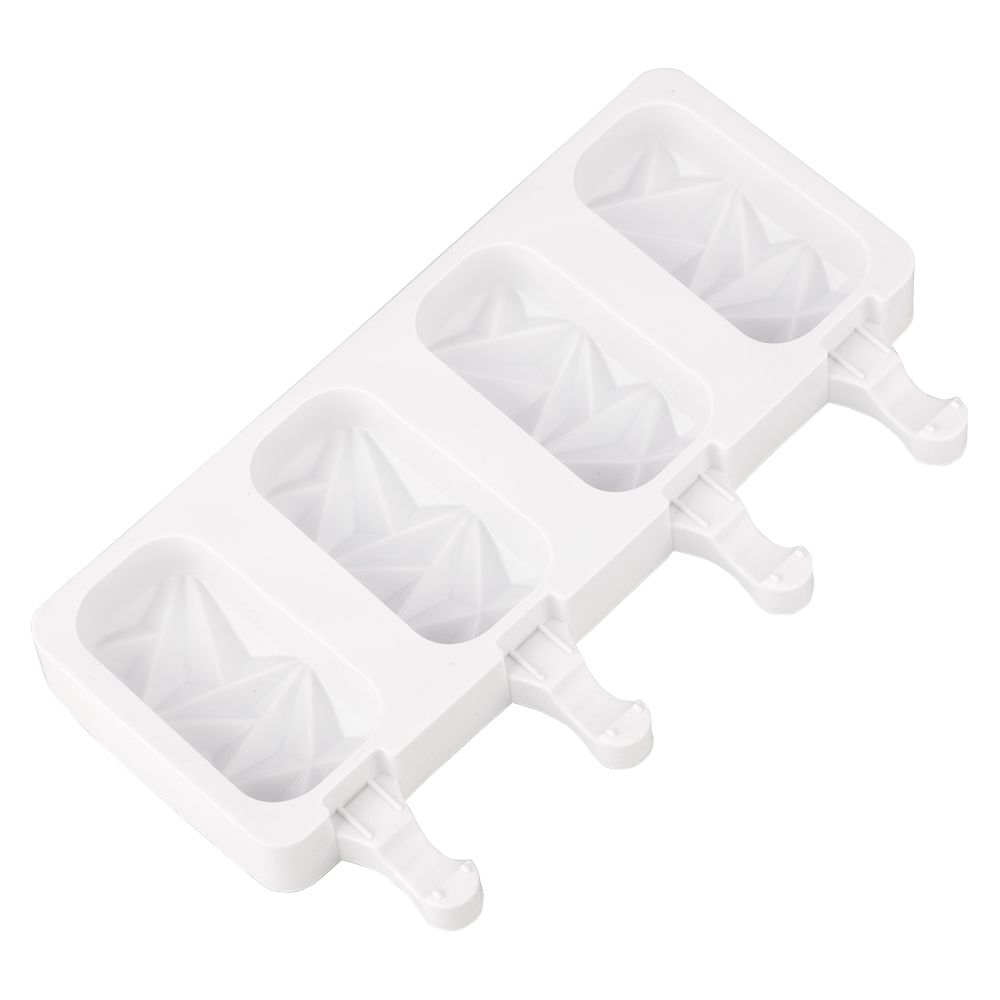 Silicone Ice Cream Mold Reusable Homemade 4 Cavities Ice Pop Mold for Home view 8