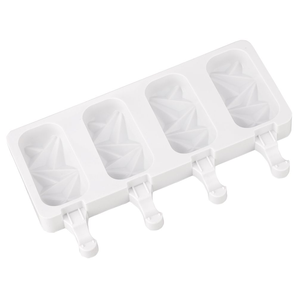 Silicone Ice Cream Mold Reusable Homemade 4 Cavities Ice Pop Mold for Home view 9