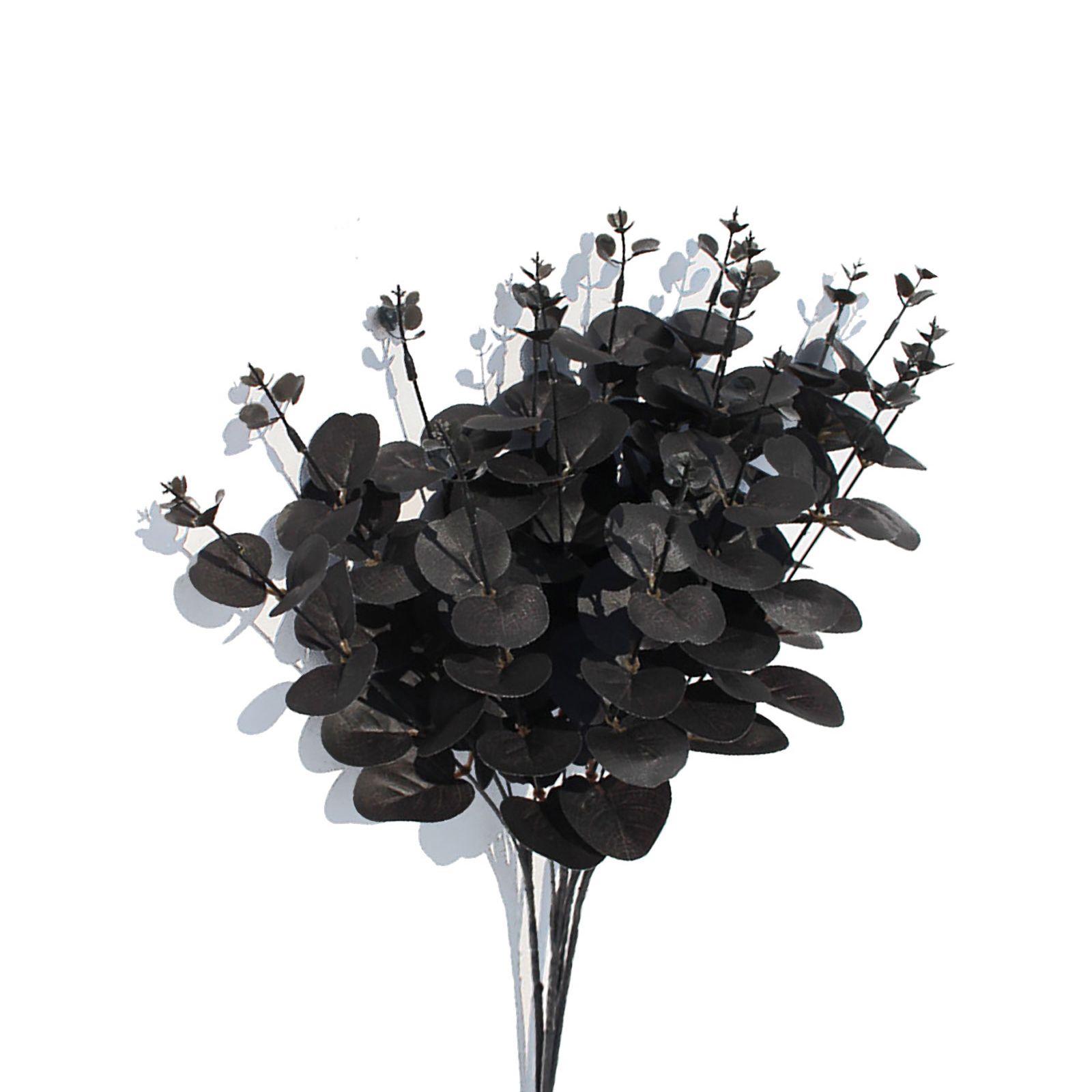 4 Pcs Black Eucalyptus Stems Leaves Branches Artificial Flower Home Decor — image 1
