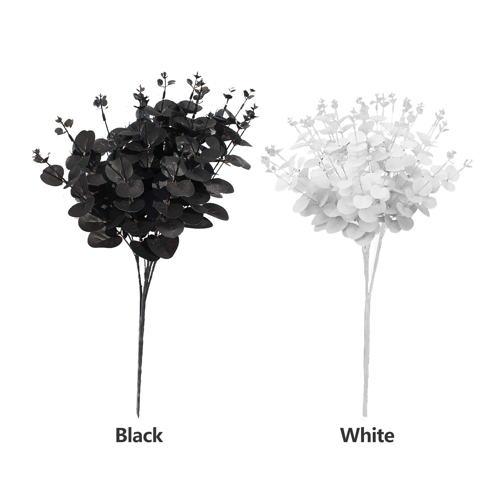 3 Pcs Black Eucalyptus Stems Leaves Branches Artificial Flower Home Decor view 5