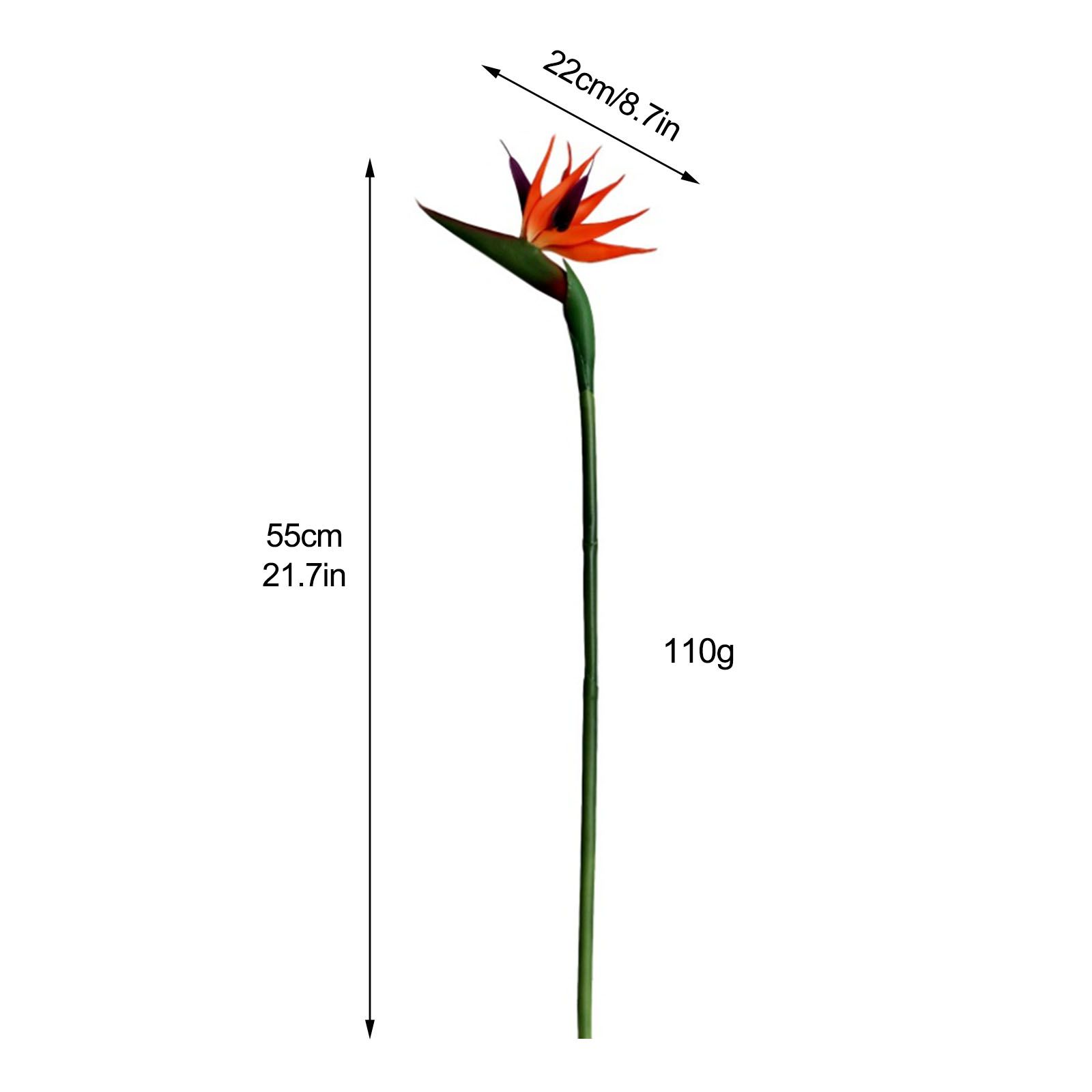 3pcs Artificial Strelitzia Reginae Flower 55cm Simulation Fake Bird of view 4