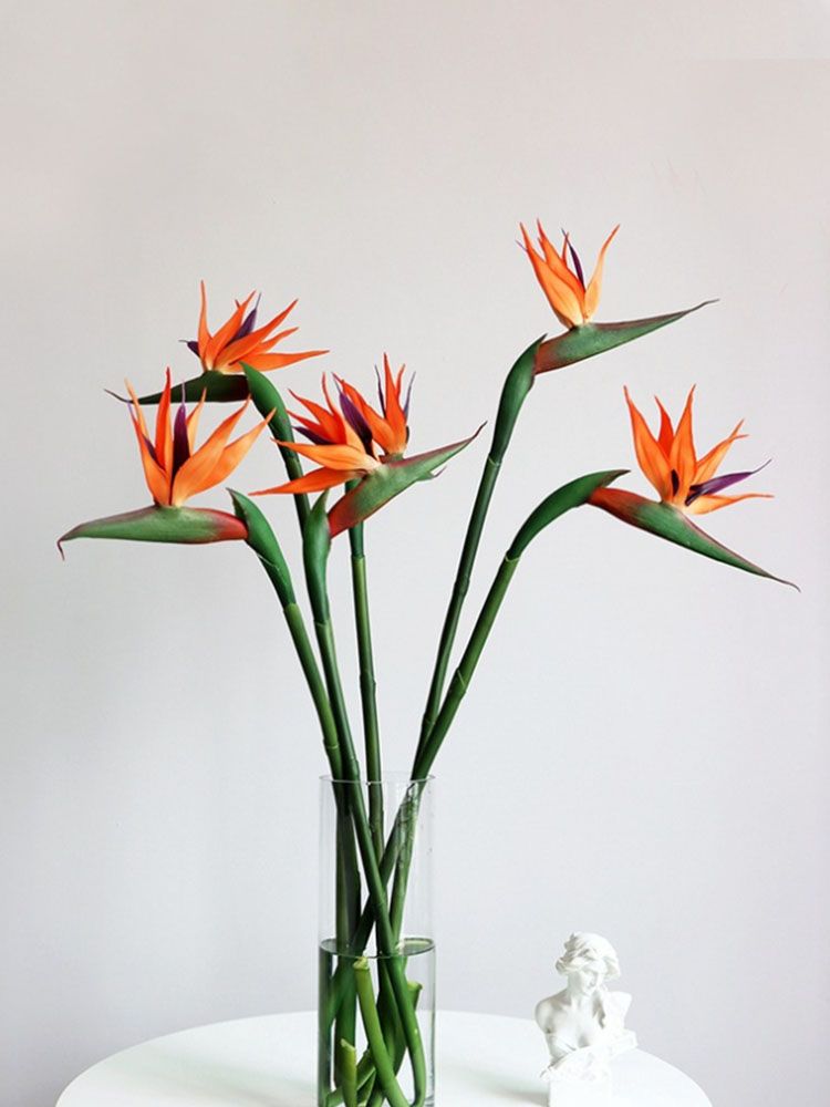3pcs Artificial Strelitzia Reginae Flower 55cm Simulation Fake Bird of view 5
