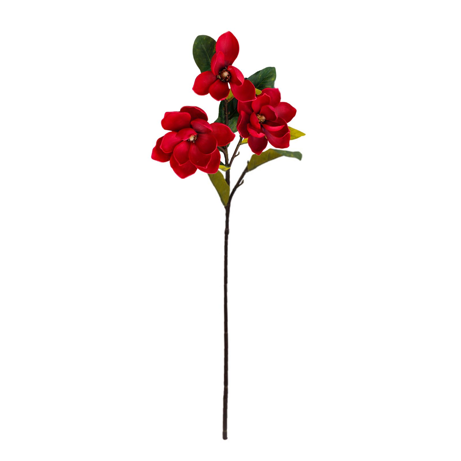 2pcs Artificial Yulan Flower Long Stem Faux Flower Bouquet Vase Floral — image 1