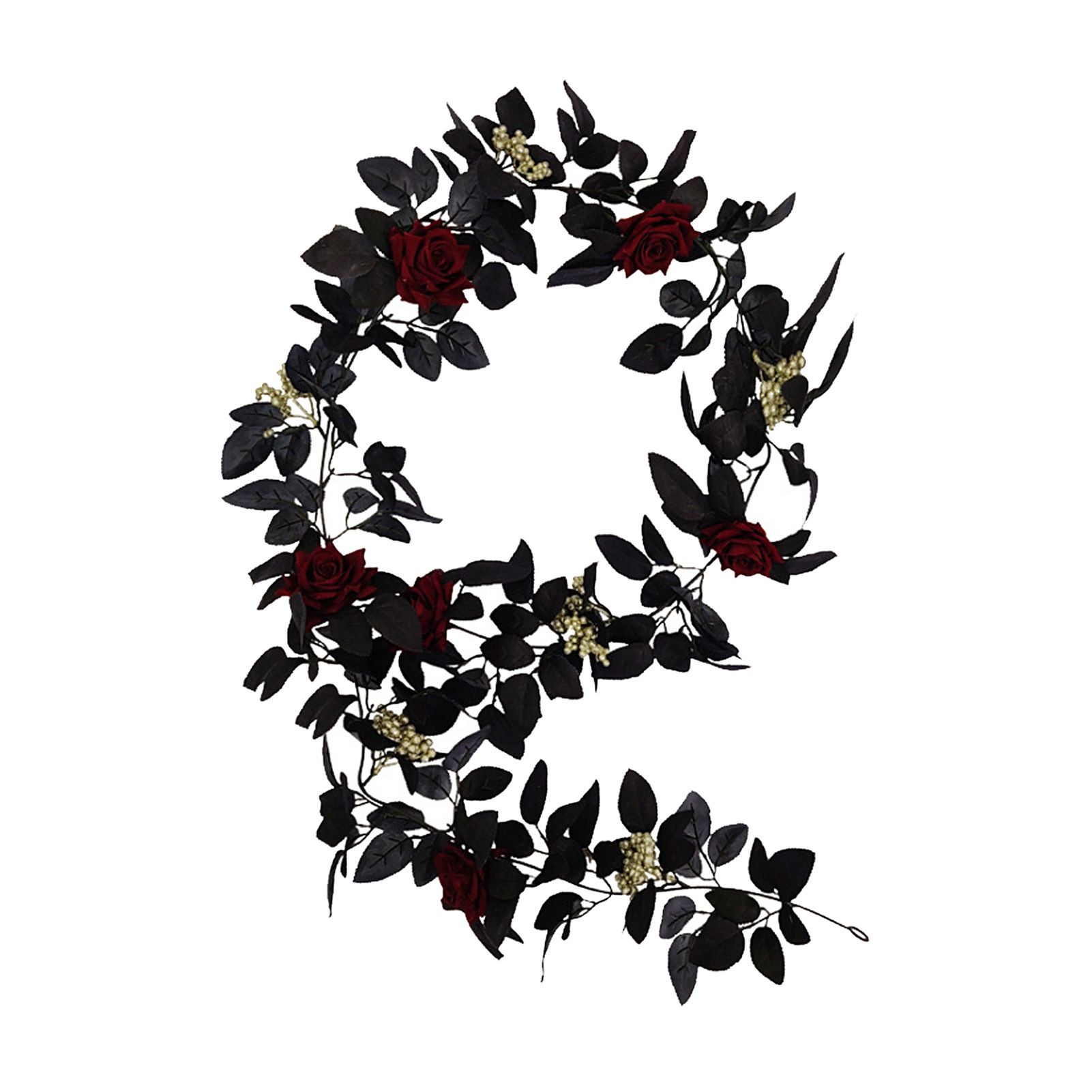 Artificial Rose Vine Decorative Hanging Flower Garland for Halloween Festival