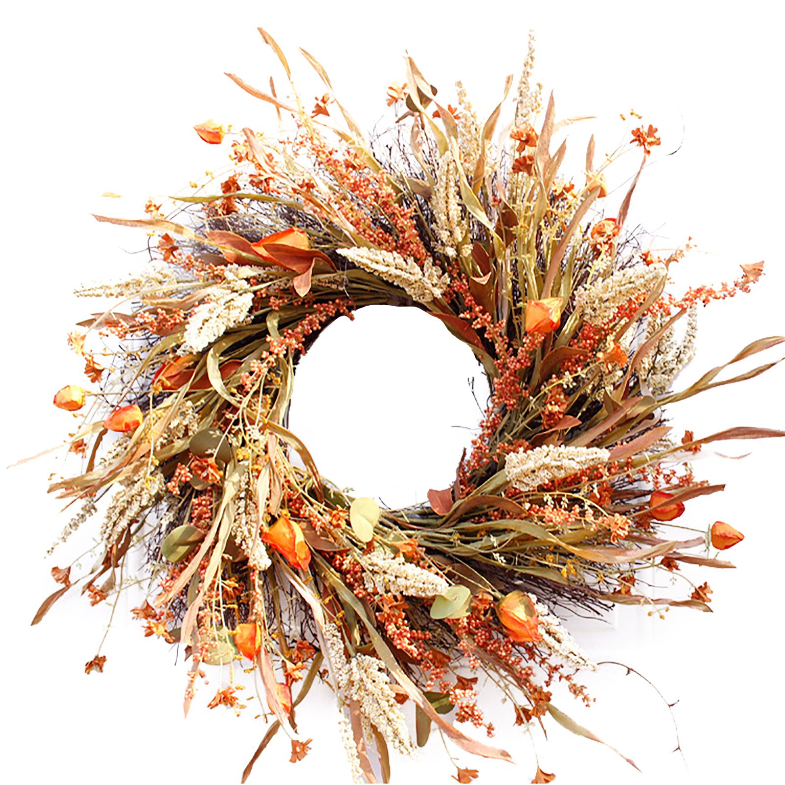 Decorative Wreath Outside Home Front Door Hanging Artificial Garland — image 1