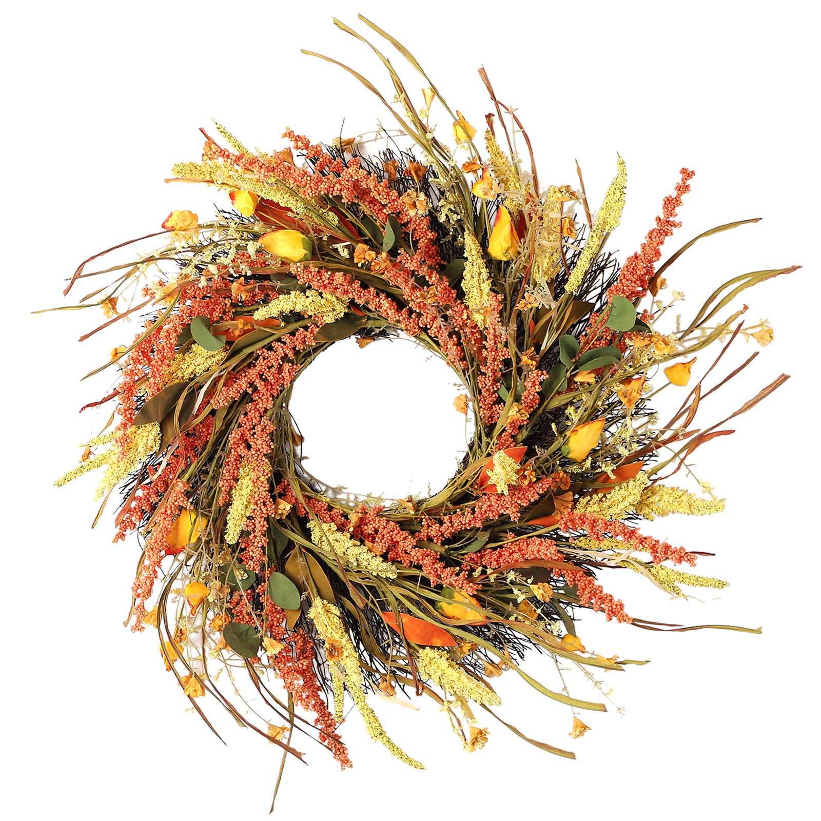 Decorative Wreath Outside Home Front Door Hanging Artificial Garland view 2