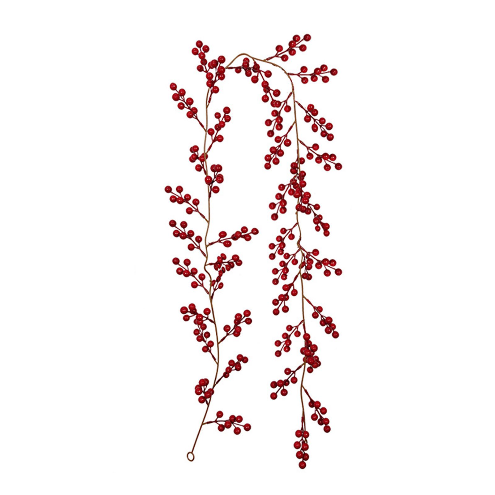 Artificial Red Berry String Garland Xmas Tree Faux Berry Decor for Holiday New view 2
