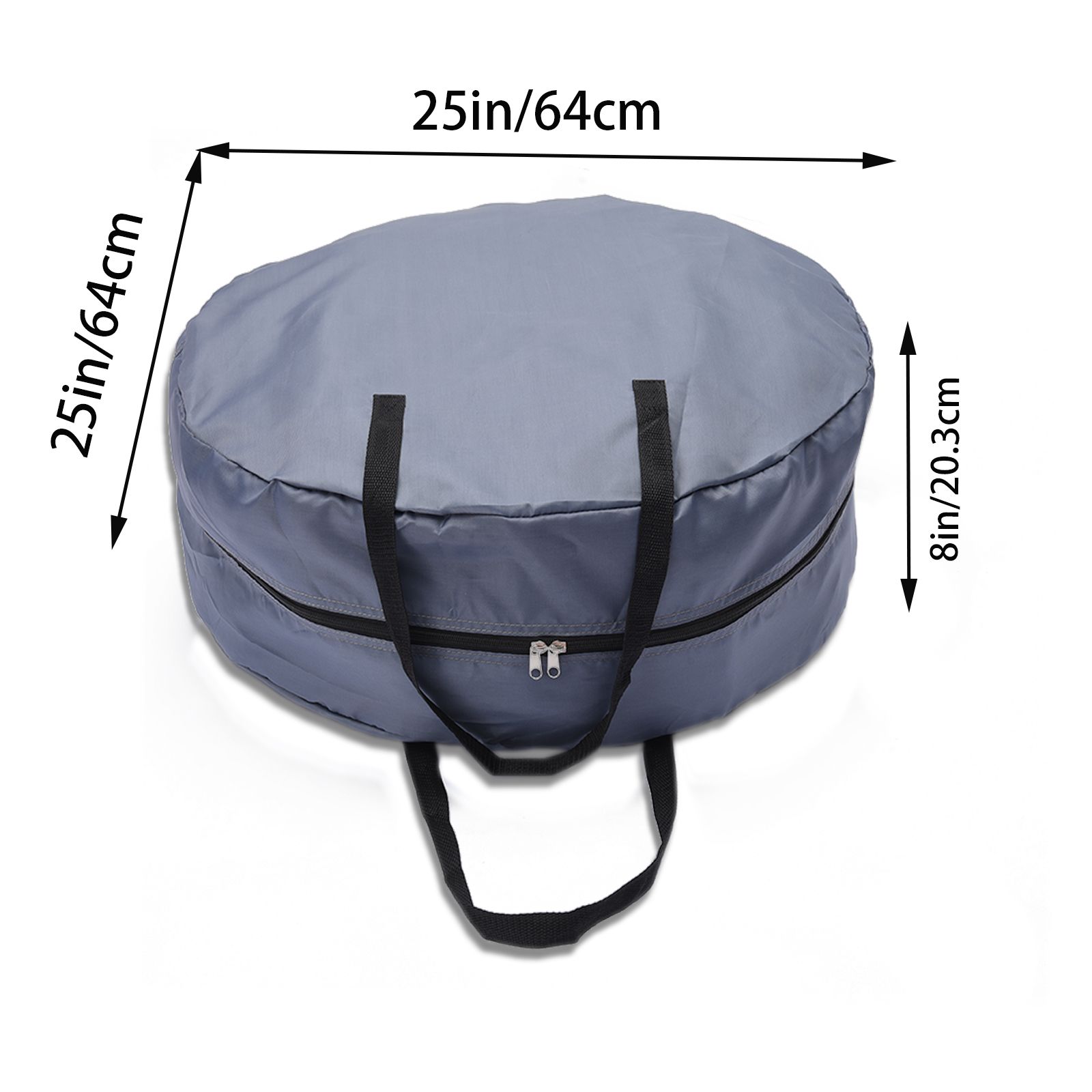 2 Pcs Wreath Storage Bag 420D Nylon Transparent Foldable Zipper Garland view 6