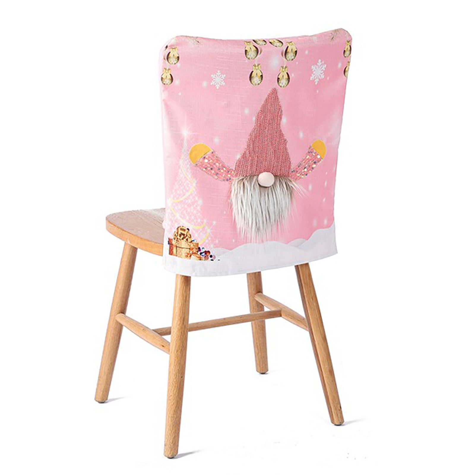 Male Gnome Chair Cover Decorative Soft Dining Chair Slipcover with Light for view 2