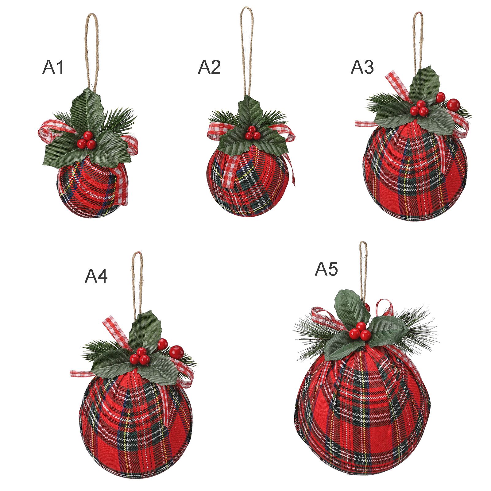 6pcs Xmas Ball 6cm Exquisite Compact Xmas Cloth Ball for Home Holiday Party view 7