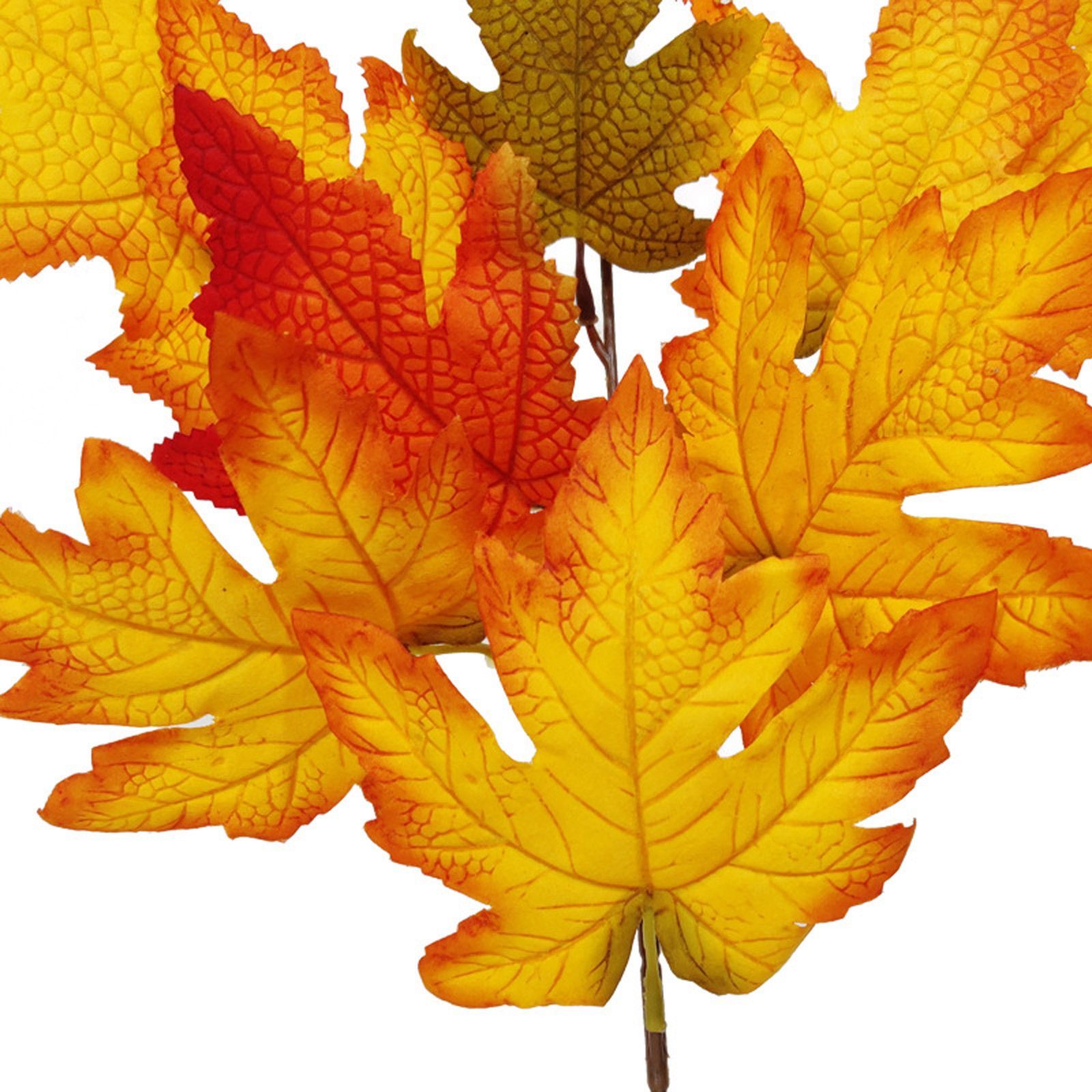 Artificial Maple Leaves Branch 60x35cm False Fall Maple Leaves Stem for Home view 3