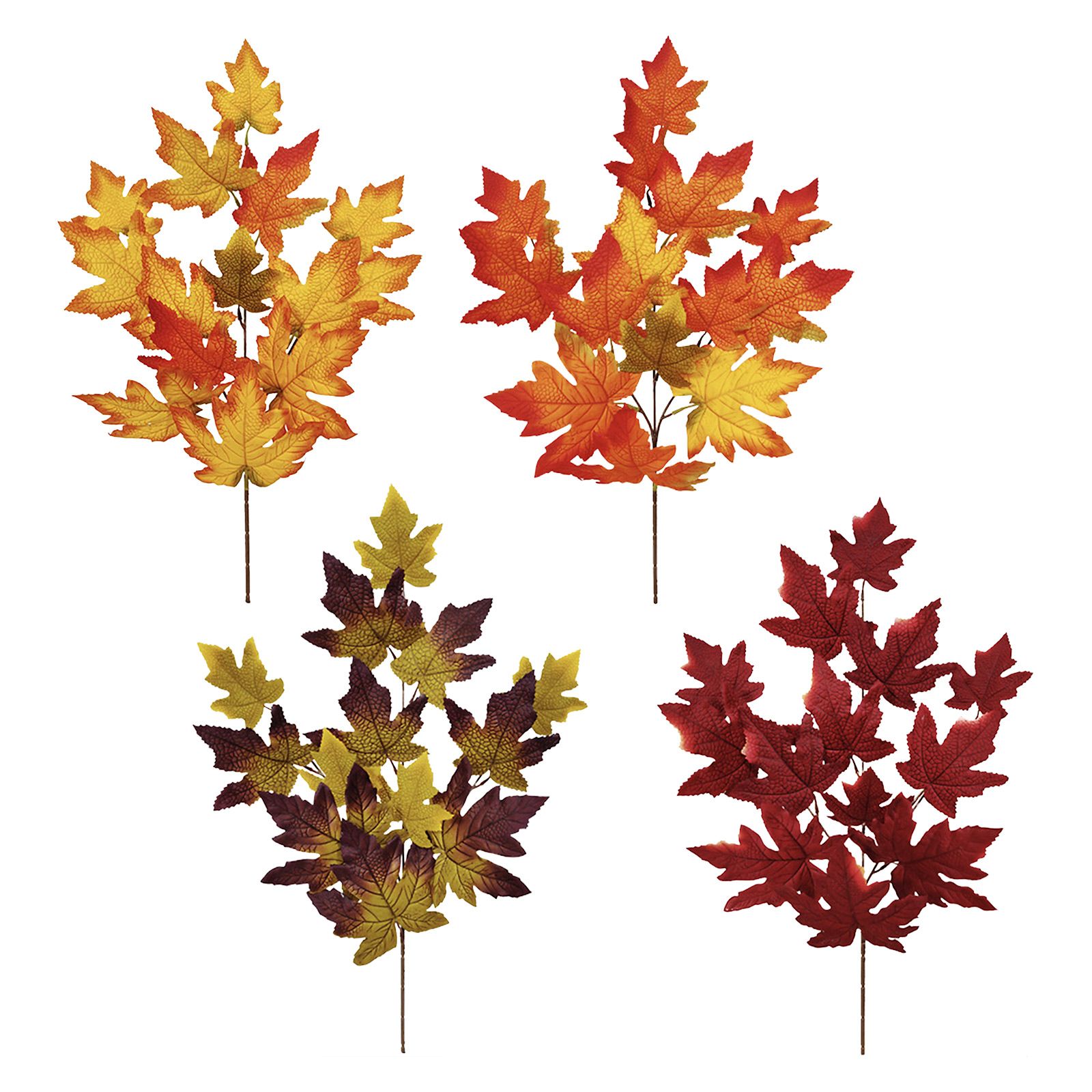 Artificial Maple Leaves Branch 60x35cm False Fall Maple Leaves Stem for Home view 7