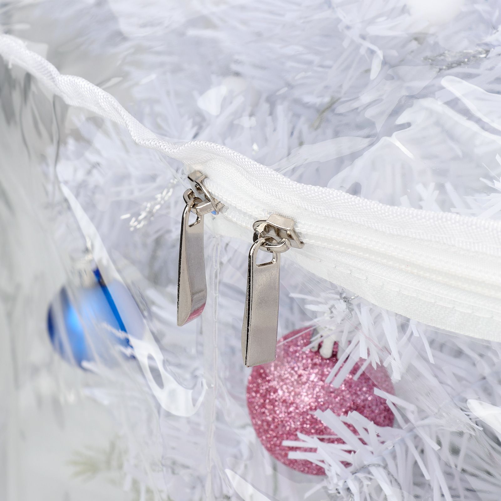 4PCS 30 Inch Holiday Wreath Storage Bag Water Proof PVC Transparent Bag for view 7