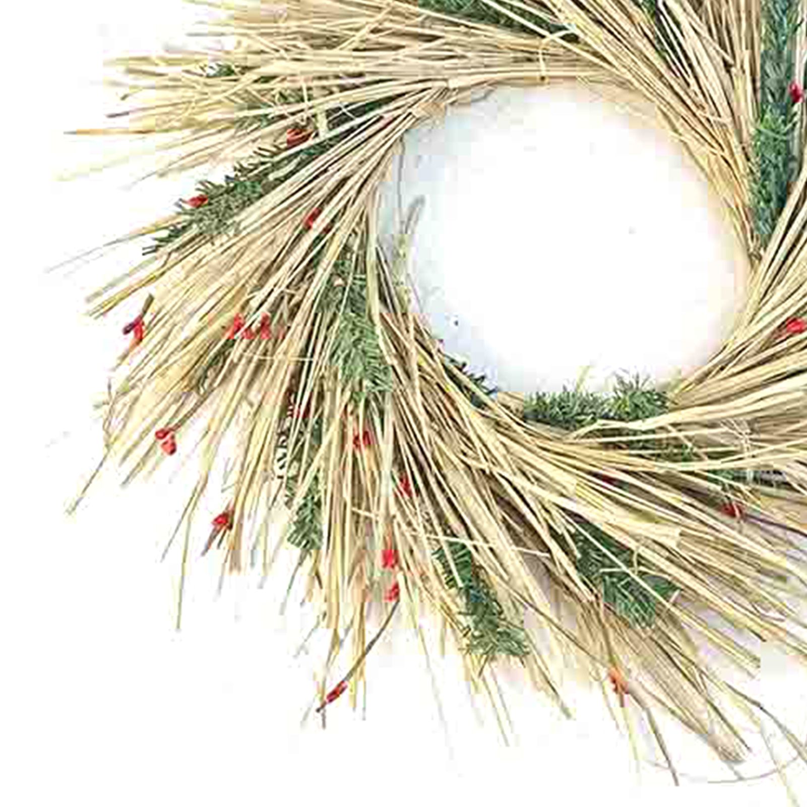 45cm Grass Wreath Autumn Front Door Wreath Handmade Perfect Decoration for view 2