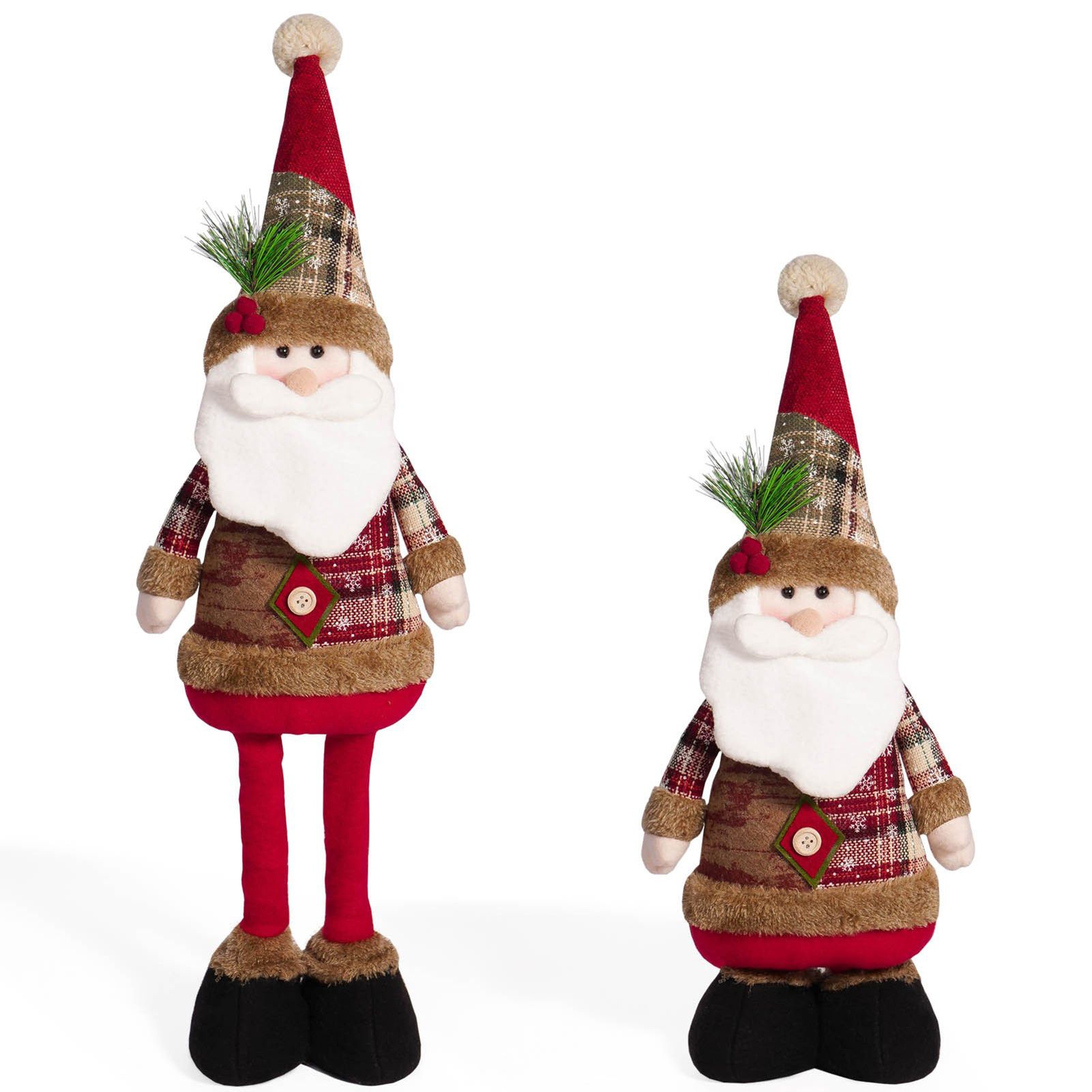 Telescopic Xmas Doll Ornament Xmas Decoration Doll Figurine for Table view 2
