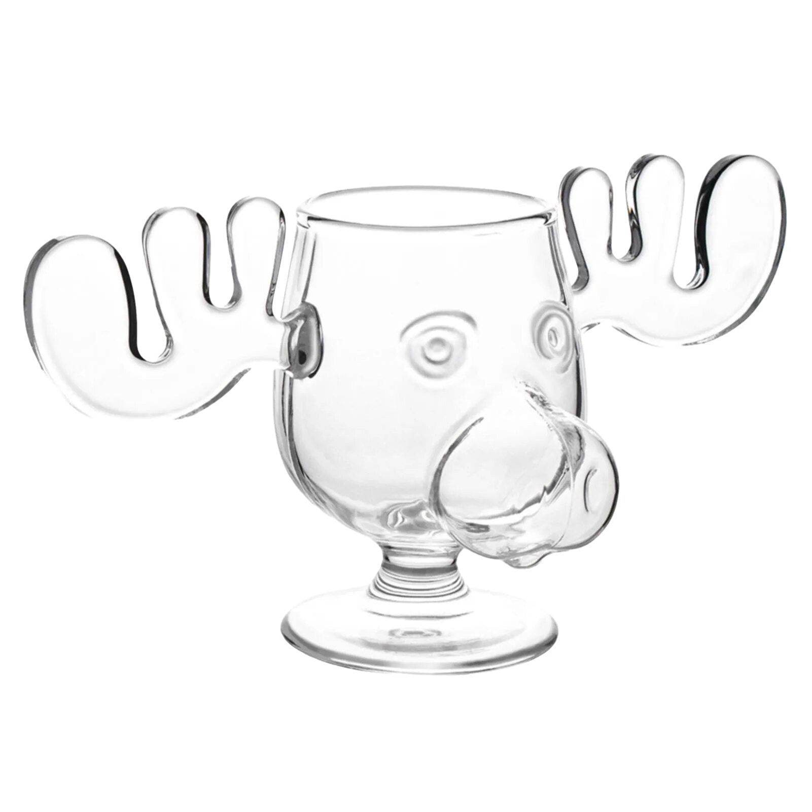 Elk Glass Cup Festival Transparent Decorative Elk Mug for Home Party Ornament