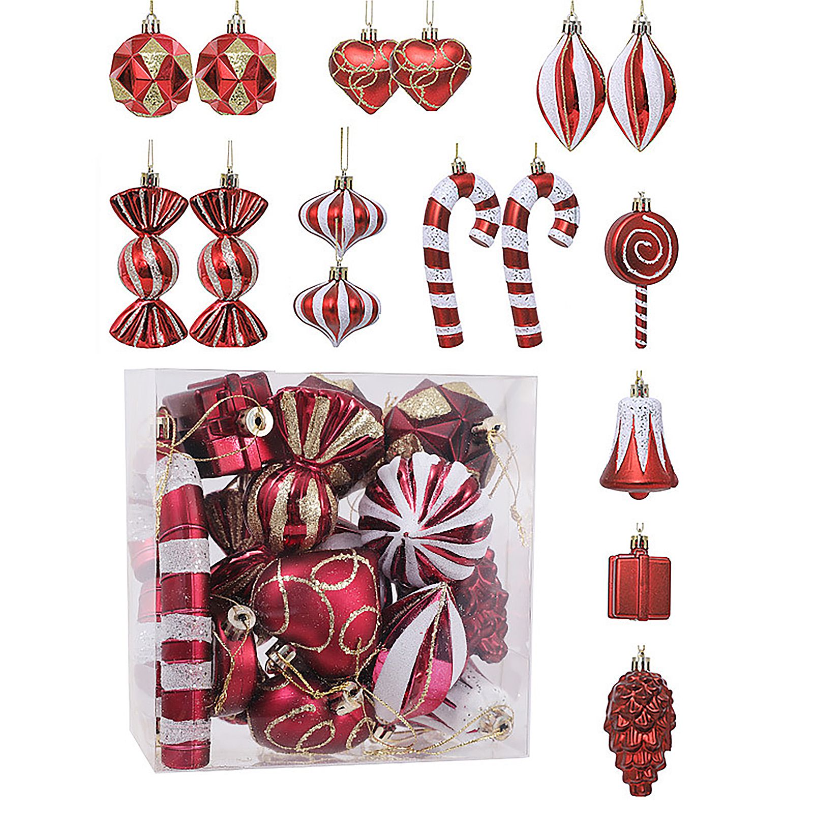 16 Pcs Mini Festival Ornaments Festival Tree Balls Decoration Small Hanging view 2