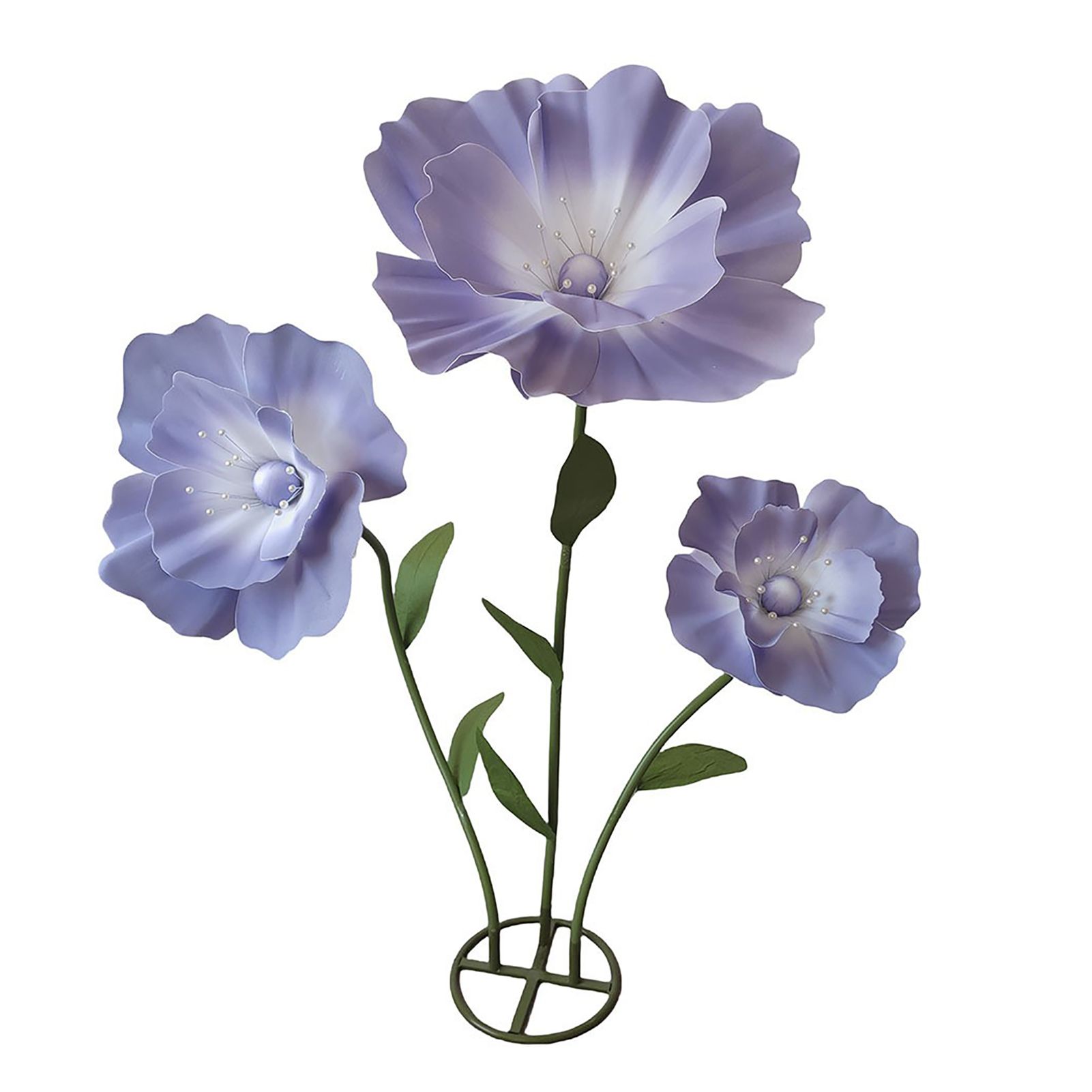 Artificial Flowers Decorative 3 Stems False Flowers for Wedding Birthday Party view 3