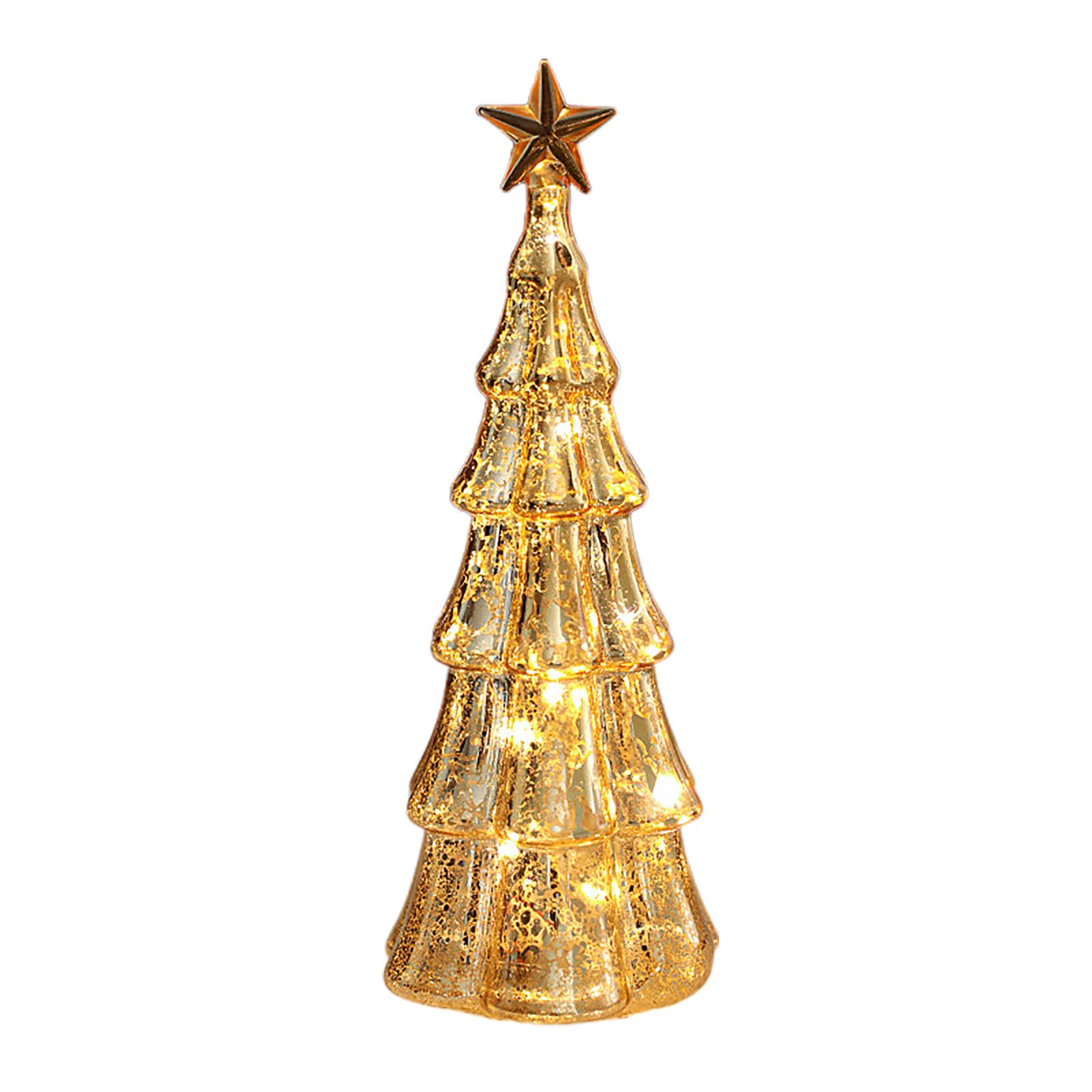 Glass Five Layer Festival Tree Xmas Trees Decoration for Tabletop Centerpiece — image 1