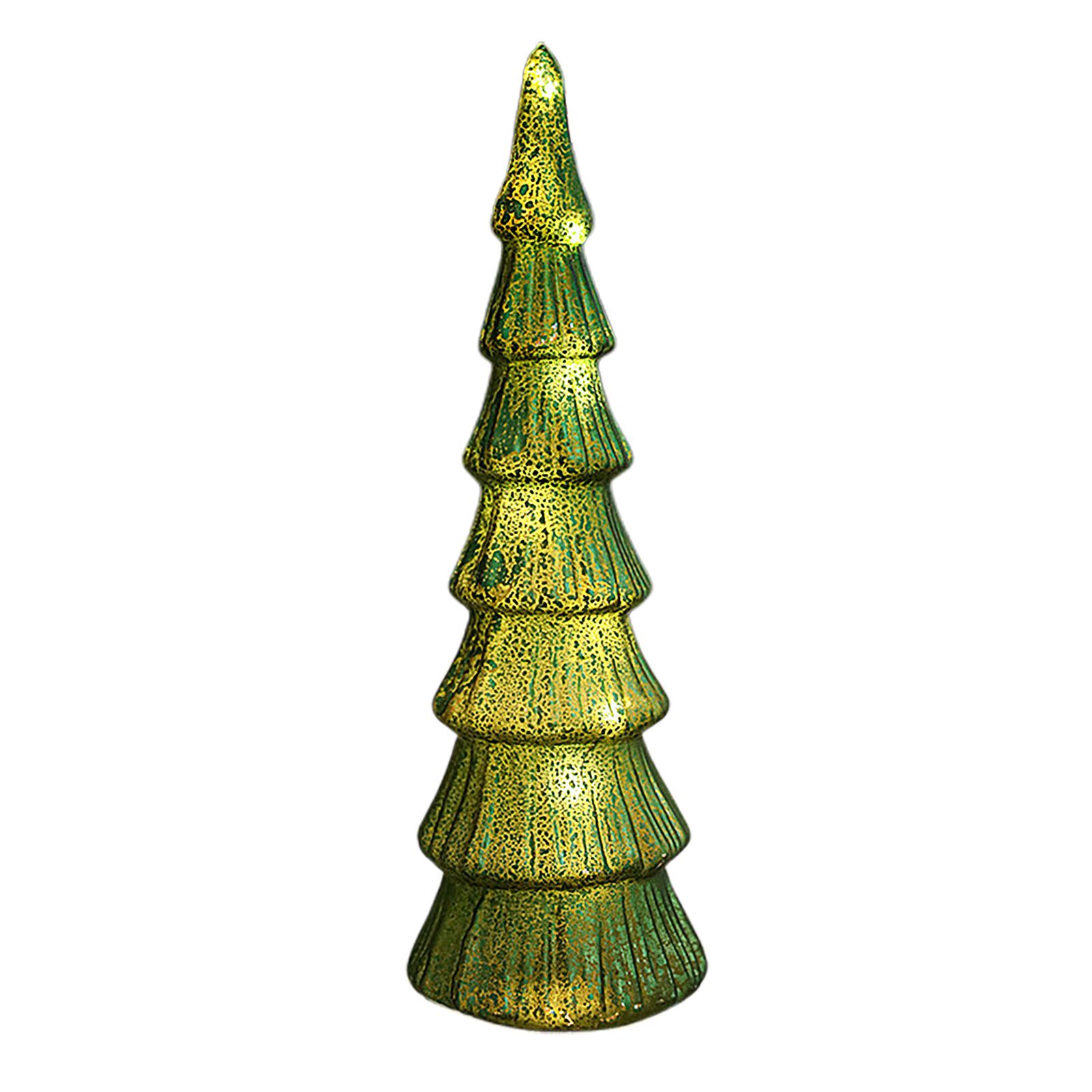 Glass Seven Layer Festival Tree Xmas Trees Decoration for Tabletop Centerpiece