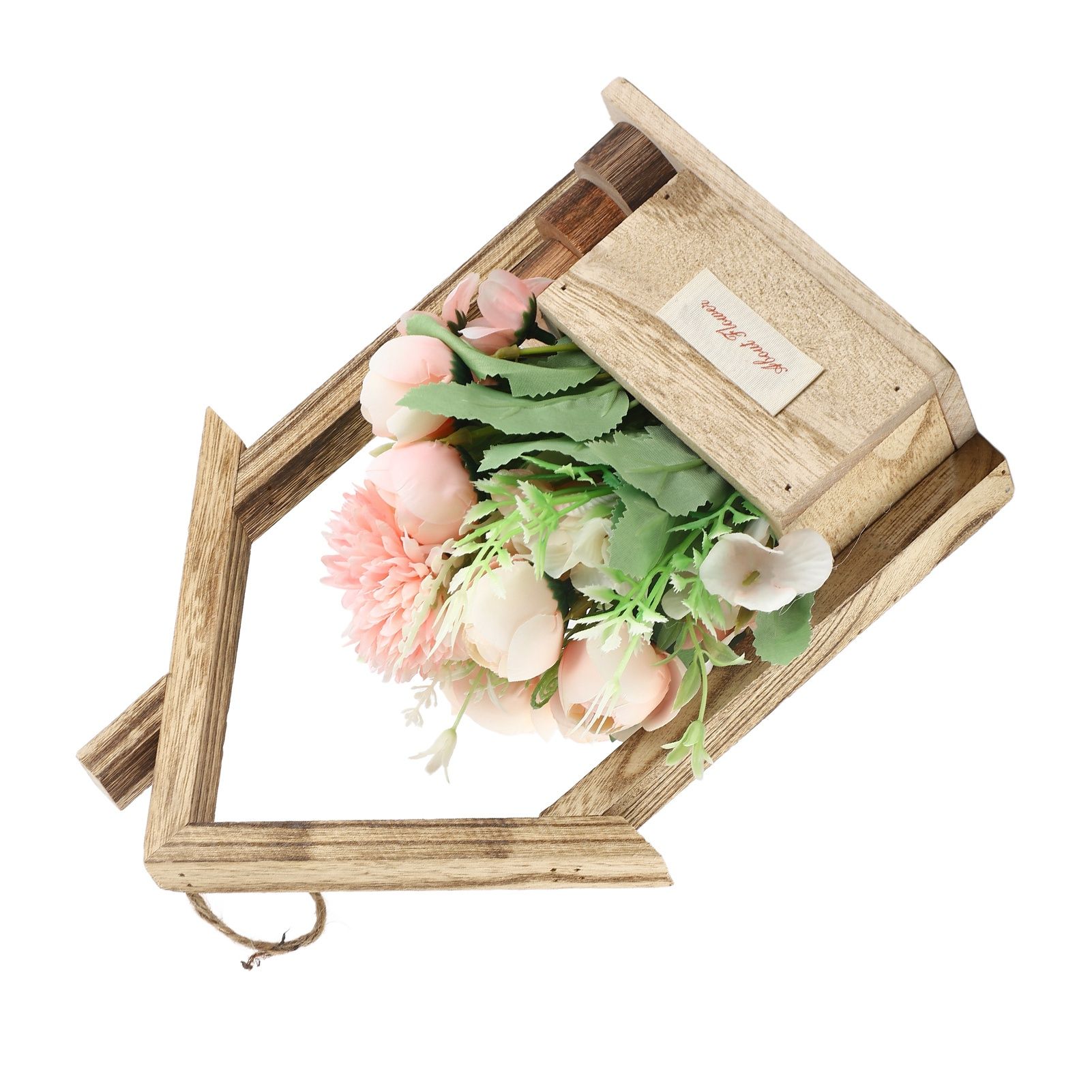 Hanging Basket Artificial Flowers Unique Wall Decorative Planter Flower Basket view 5