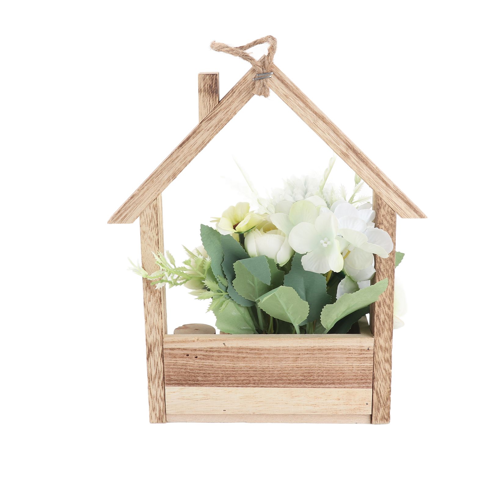 Hanging Basket Artificial Flowers Unique Wall Decorative Planter Flower Basket view 4
